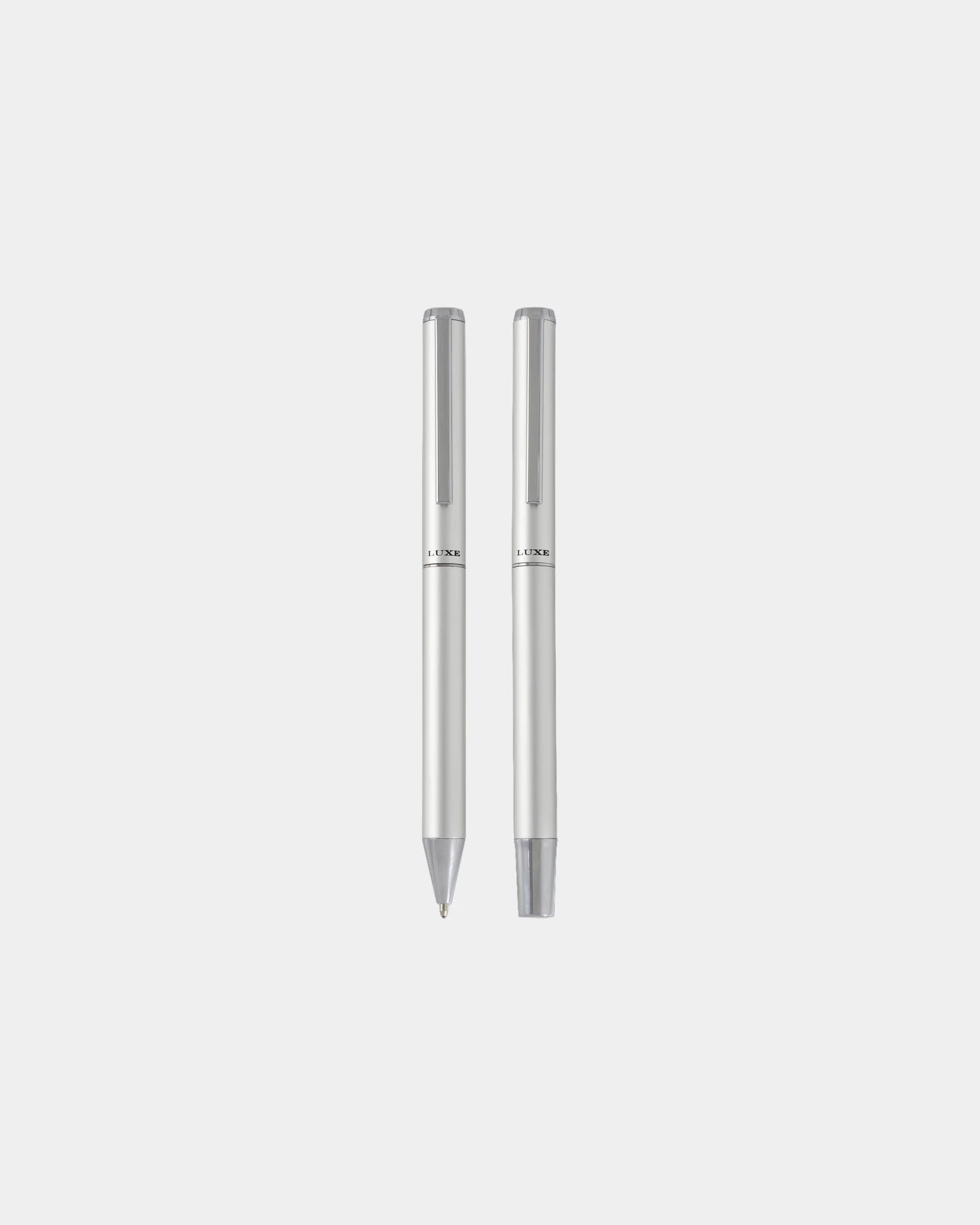 Ensemble-cadeau stylo bille et roller aluminium recyclé à personnaliser - 1