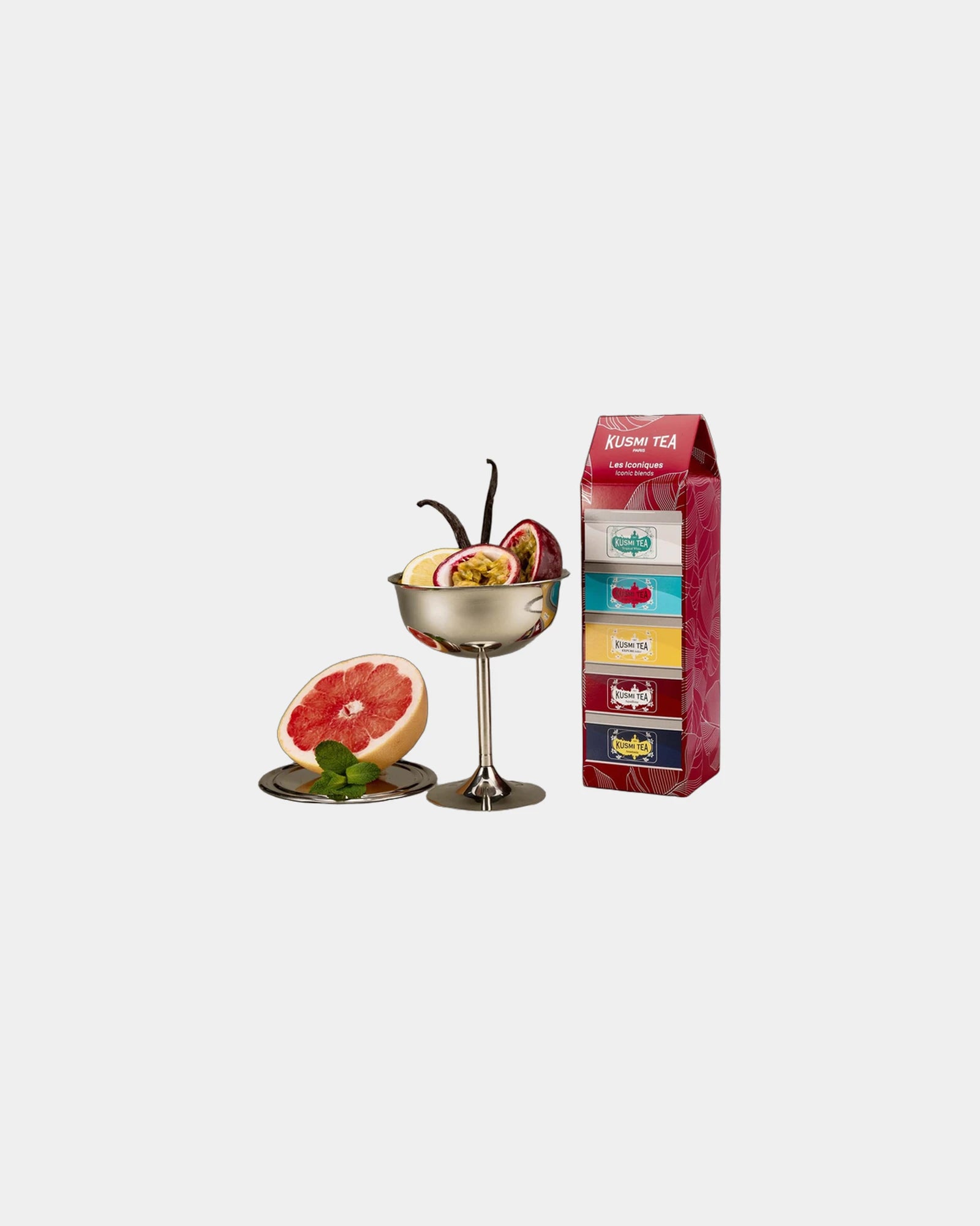 Assortiment de 5 boîtes métal bio Kusmi Tea à personnaliser - 1