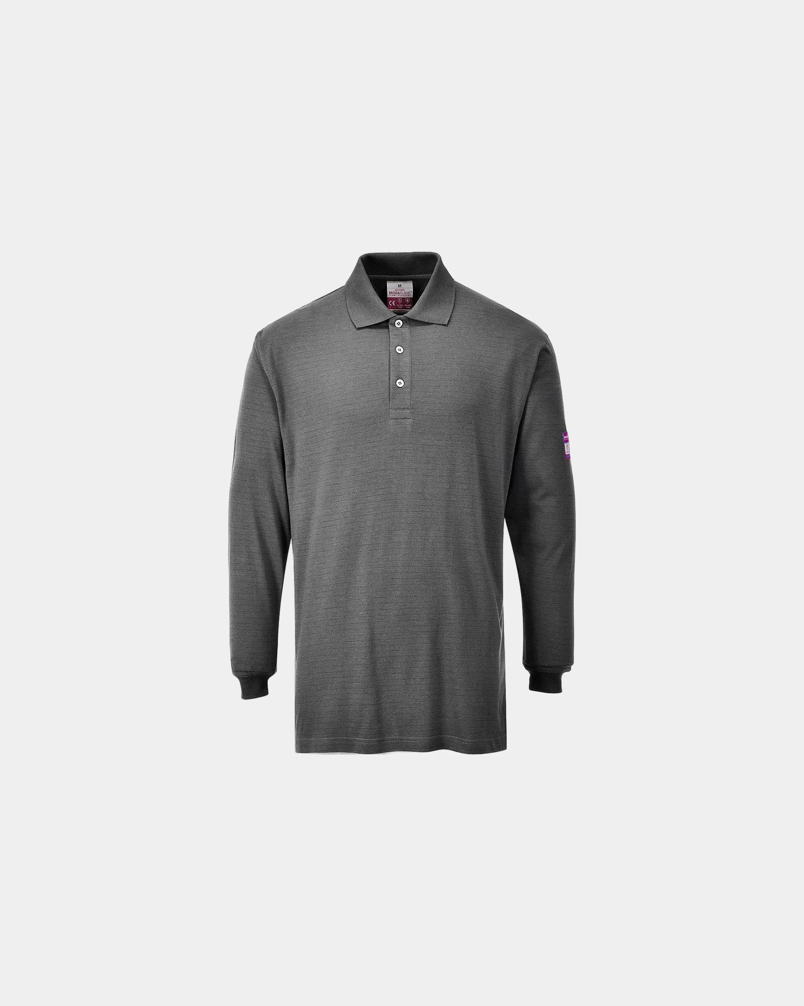 Polo manches longues antistat résistant flammes - Gris