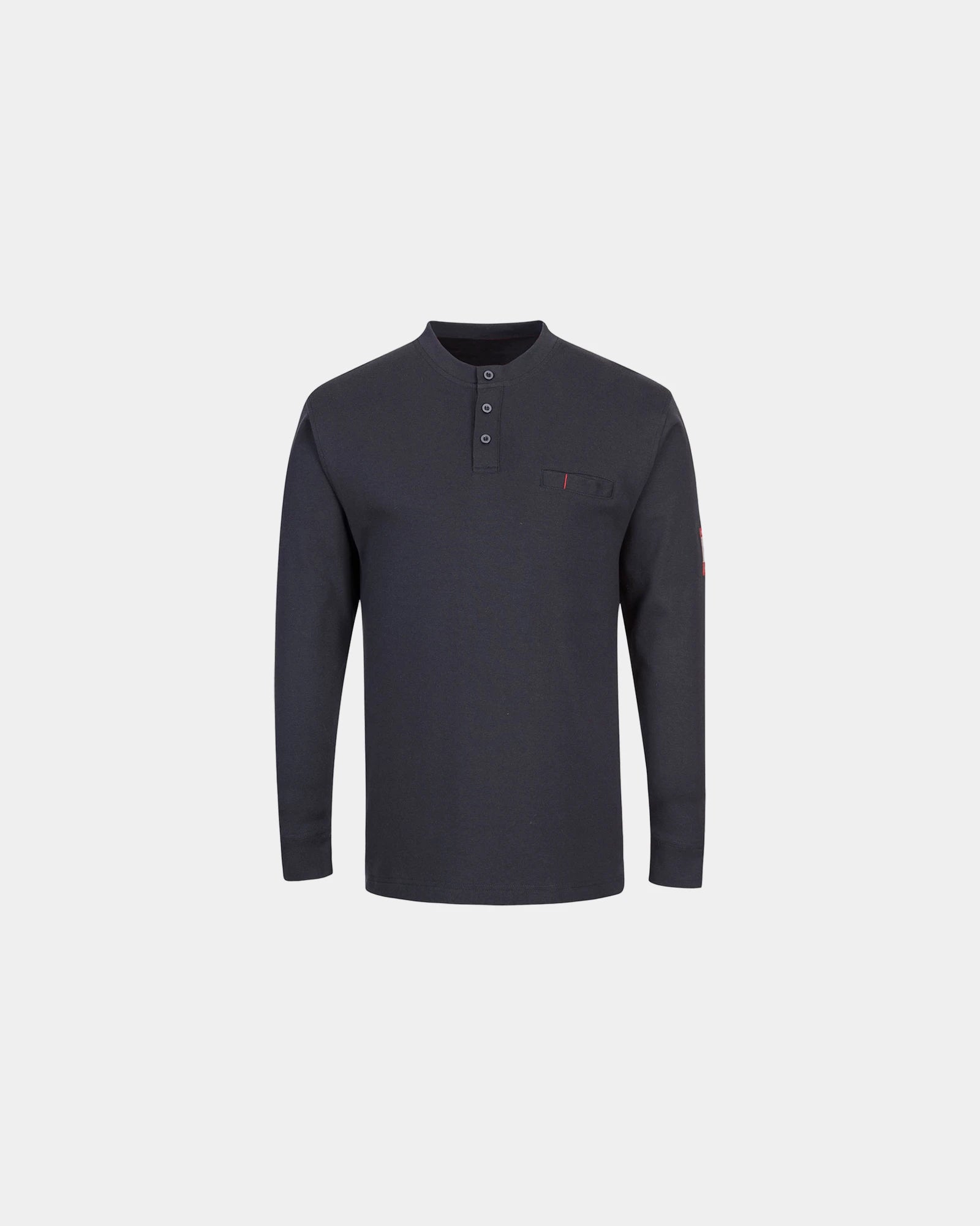 Henley antistatique à personnaliser - Bleu Marine