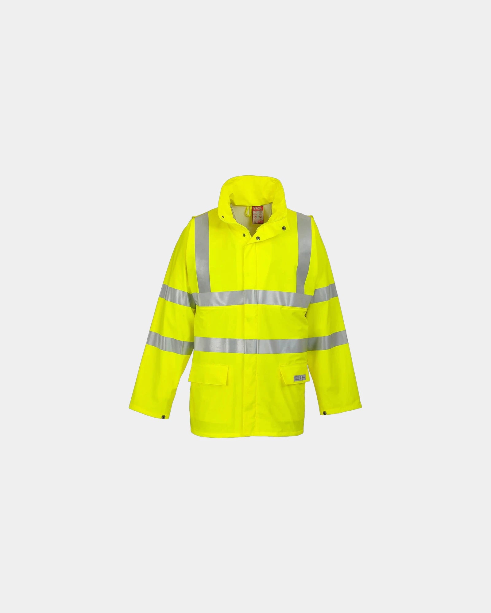 Veste de pluie imperméable HiVis FR à personnaliser - Jaune
