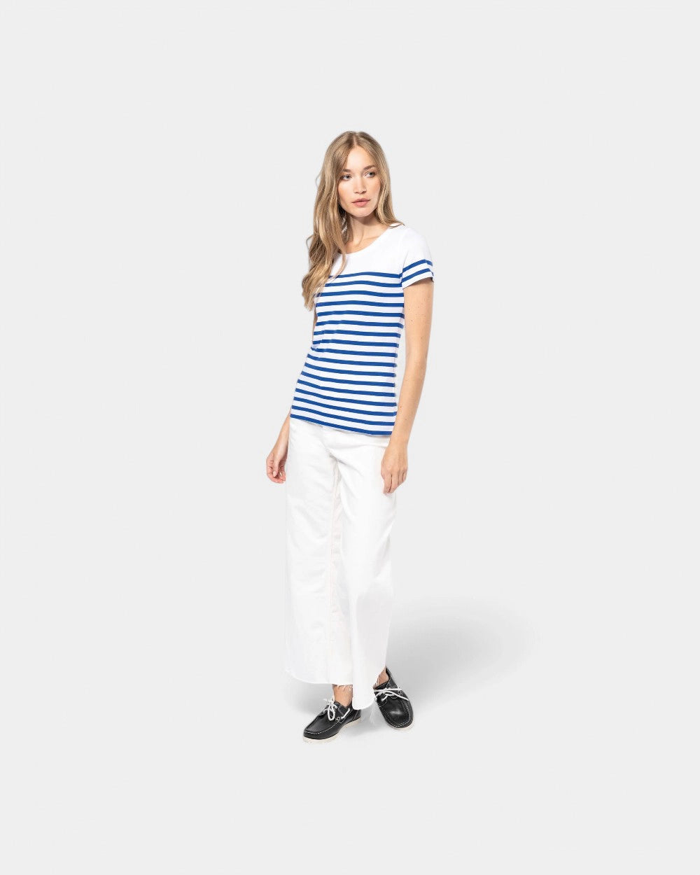 T-shirt marin col rond femme à personnaliser - 1