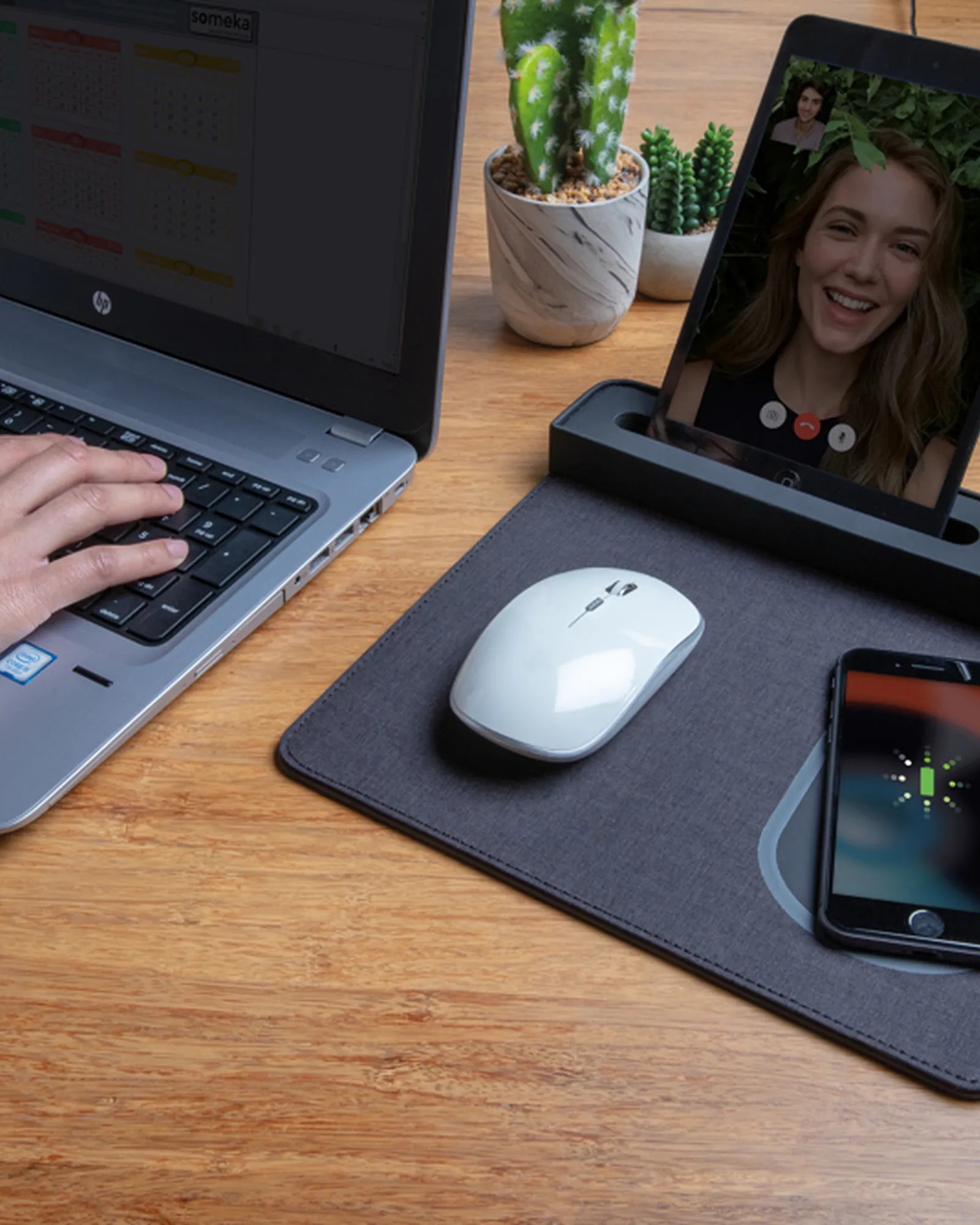 Tapis de souris technique avec chargeur sans fil à personnaliser - 8