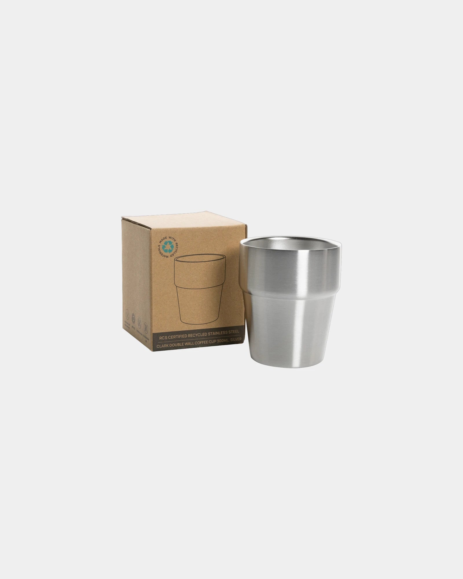 Tasse à café inox recyclé 300ml à personnaliser - 1
