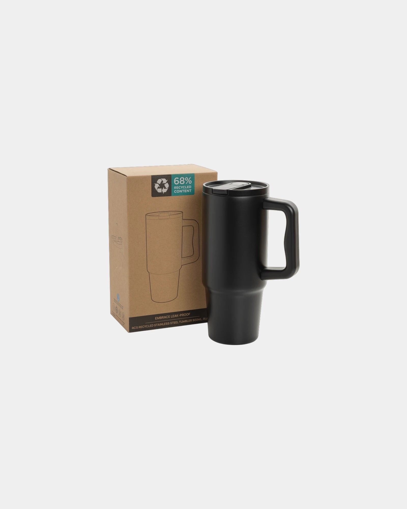 Mug étanche acier inoxydable recyclé 900ml à personnaliser - 1