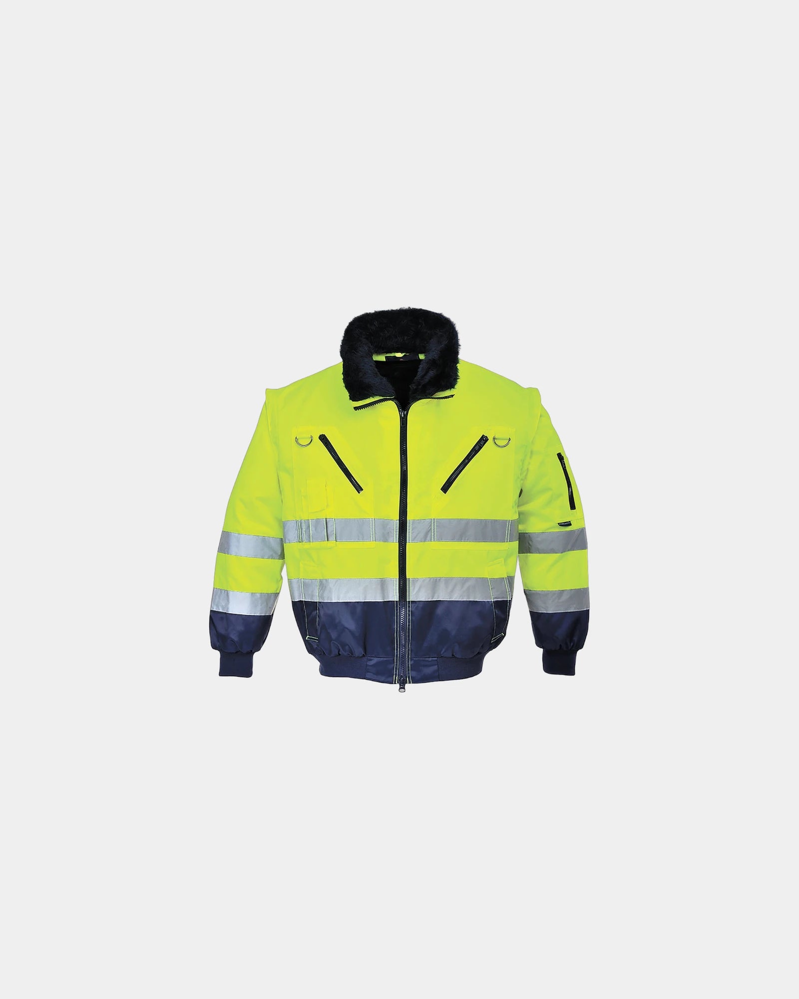 Blouson pilote 3 en 1 à personnaliser - Jaune-Bleu Marine