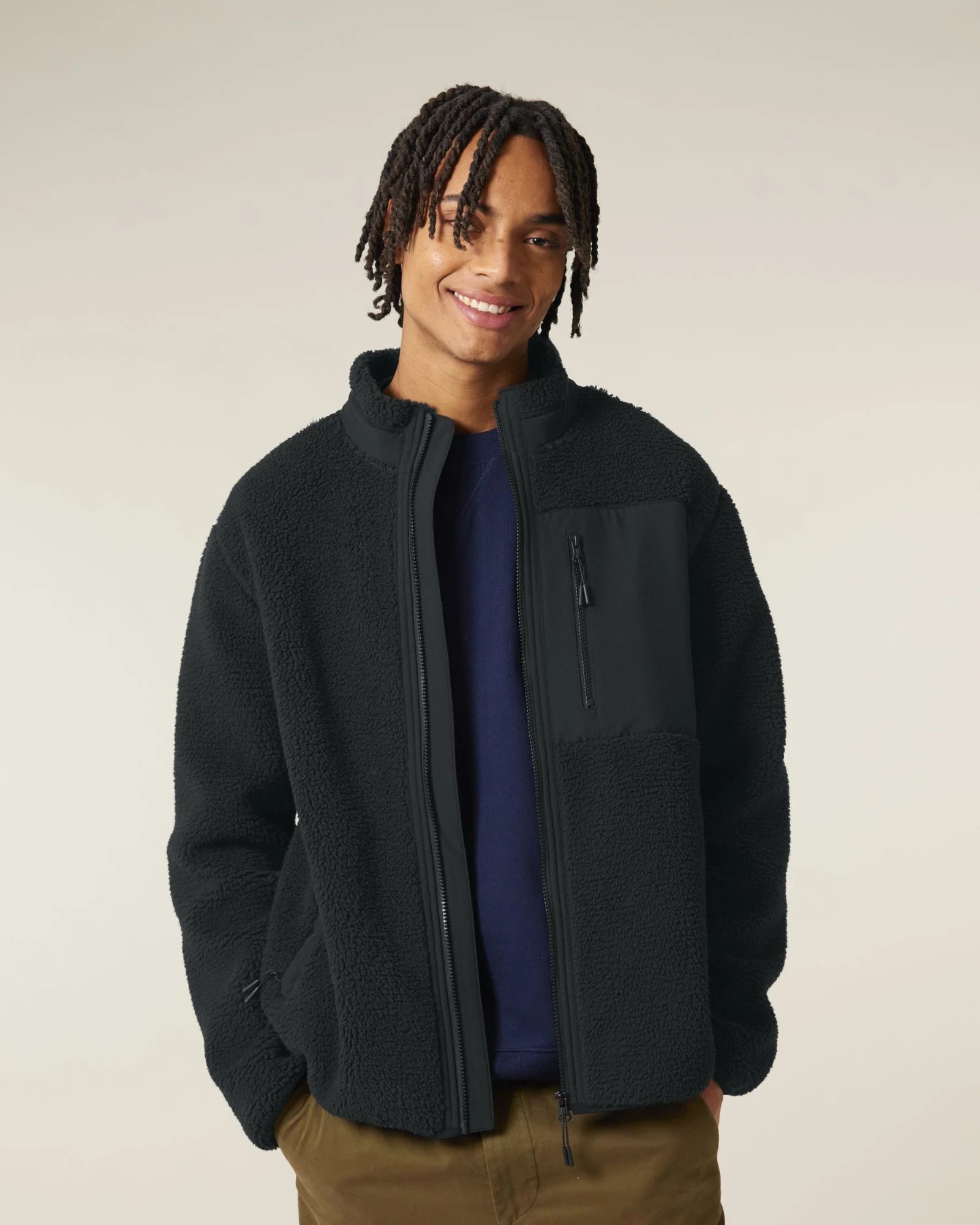 Veste polyester recyclé Stanley/Stella Brooker à personnaliser - Black