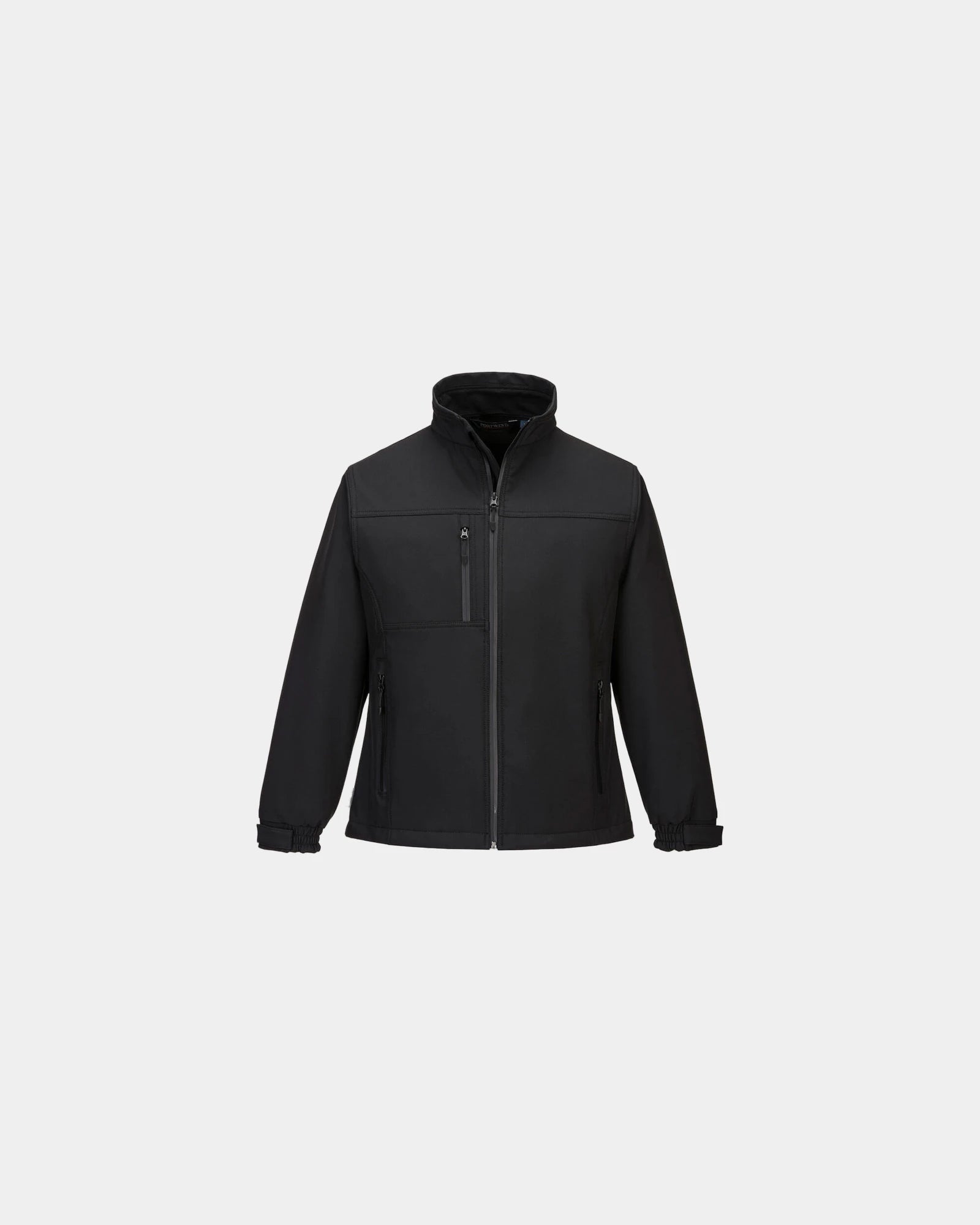 Veste softshell femme Charlotte à personnaliser - Noir-Bleu Ciel