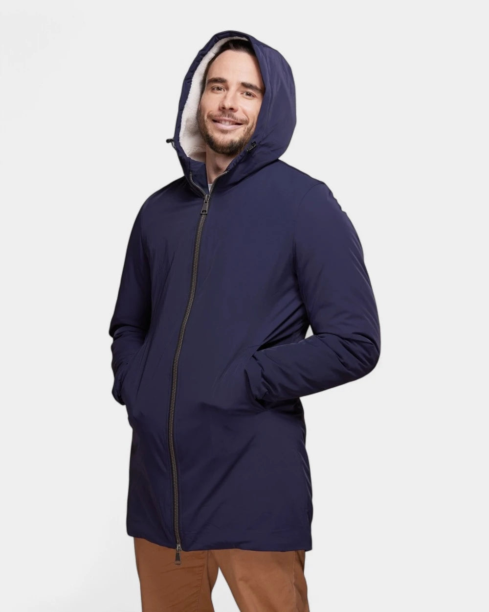 Parka longue intérieur sherpa à personnaliser - 1