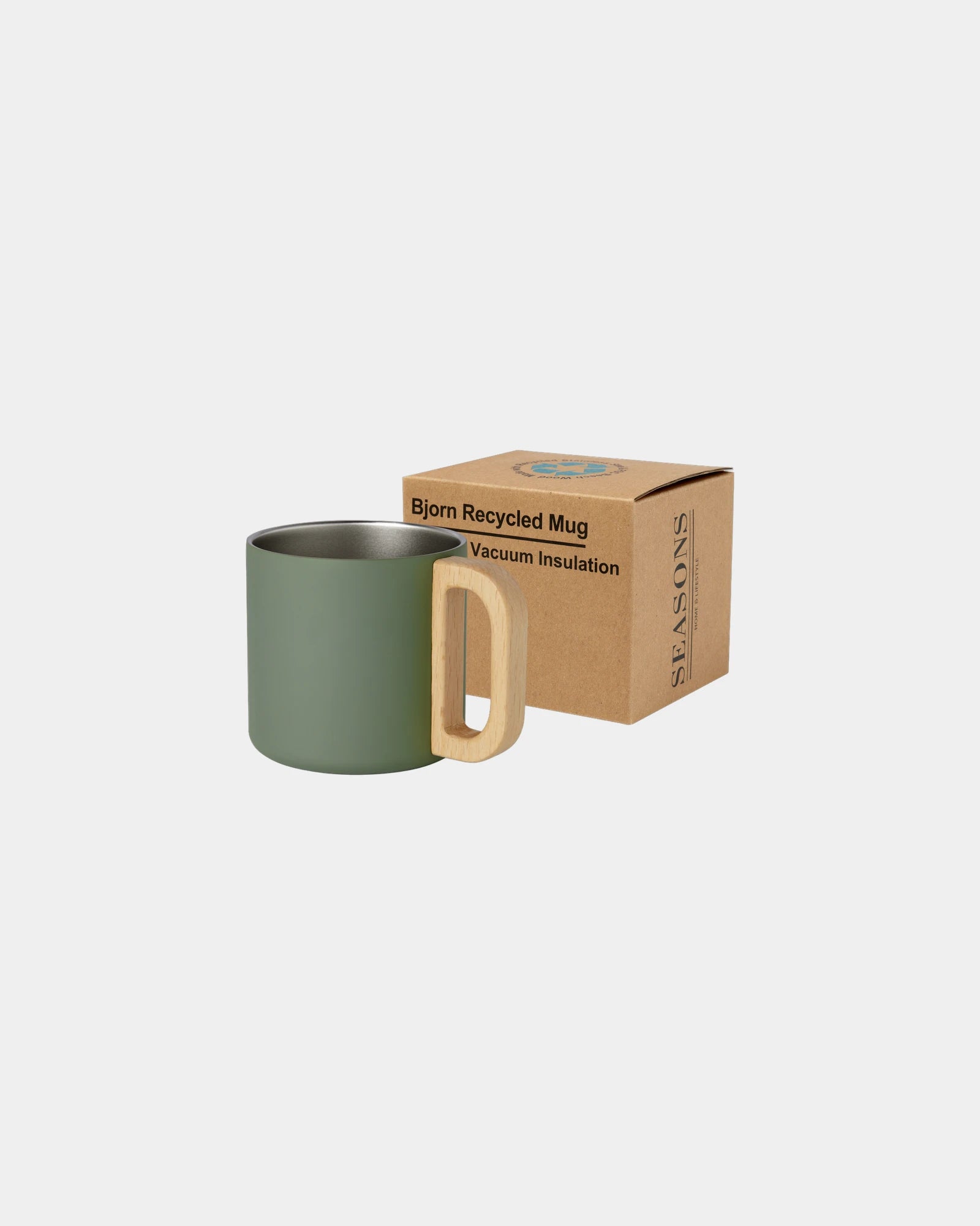 Tasse inox recyclé isotherme 360 ml à personnaliser - Vert Bruyère