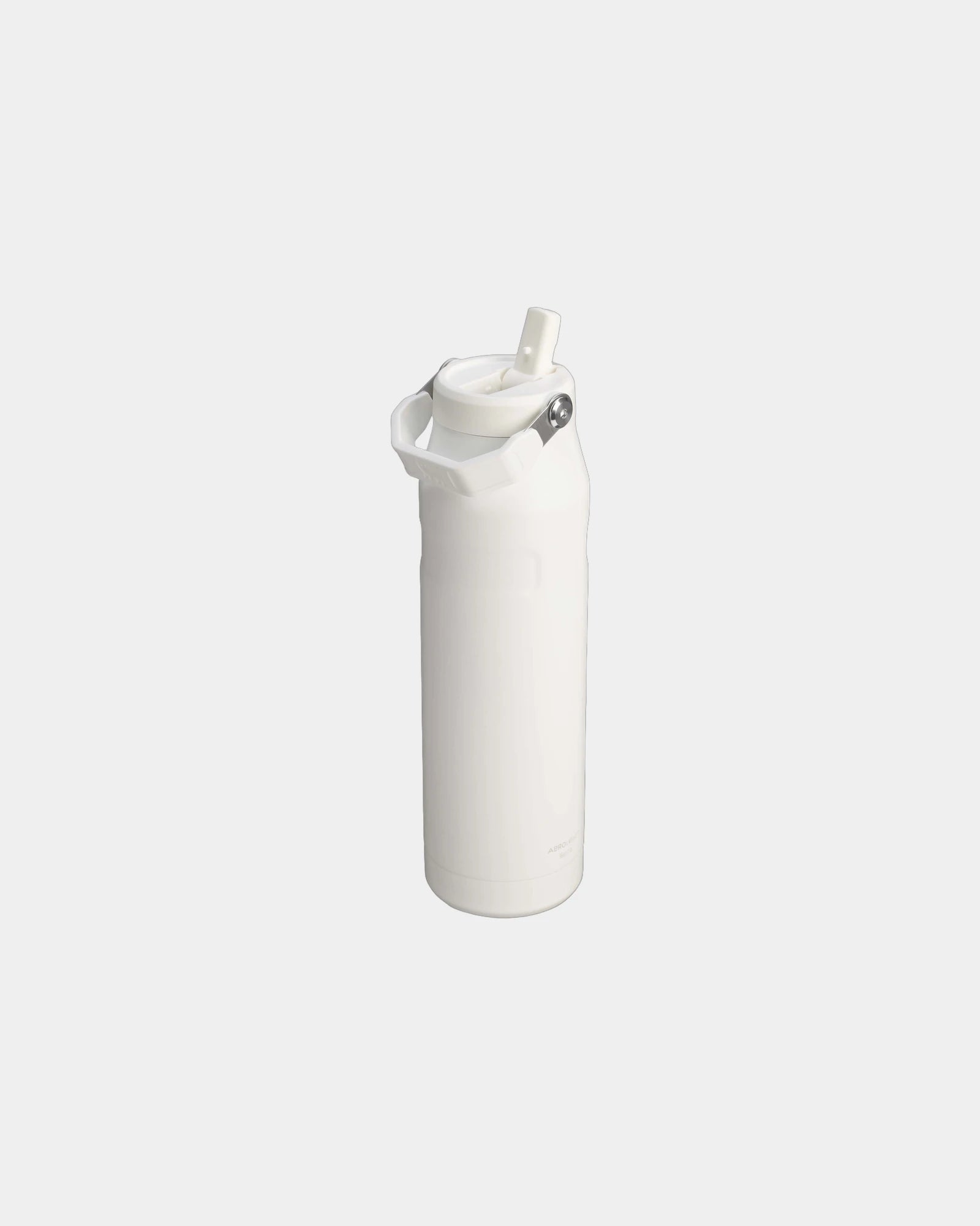 Bouteille d'eau isotherme acier recyclé 1,06L à personnaliser - Blanc Givré