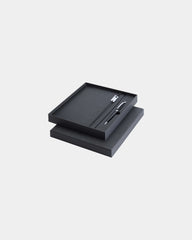 Ensemble carnet A5 et stylo roller à personnaliser - Noir