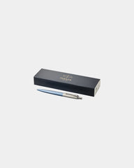 Stylo bille inox Parker Jotter Bond Street à personnaliser - Bleu Clair