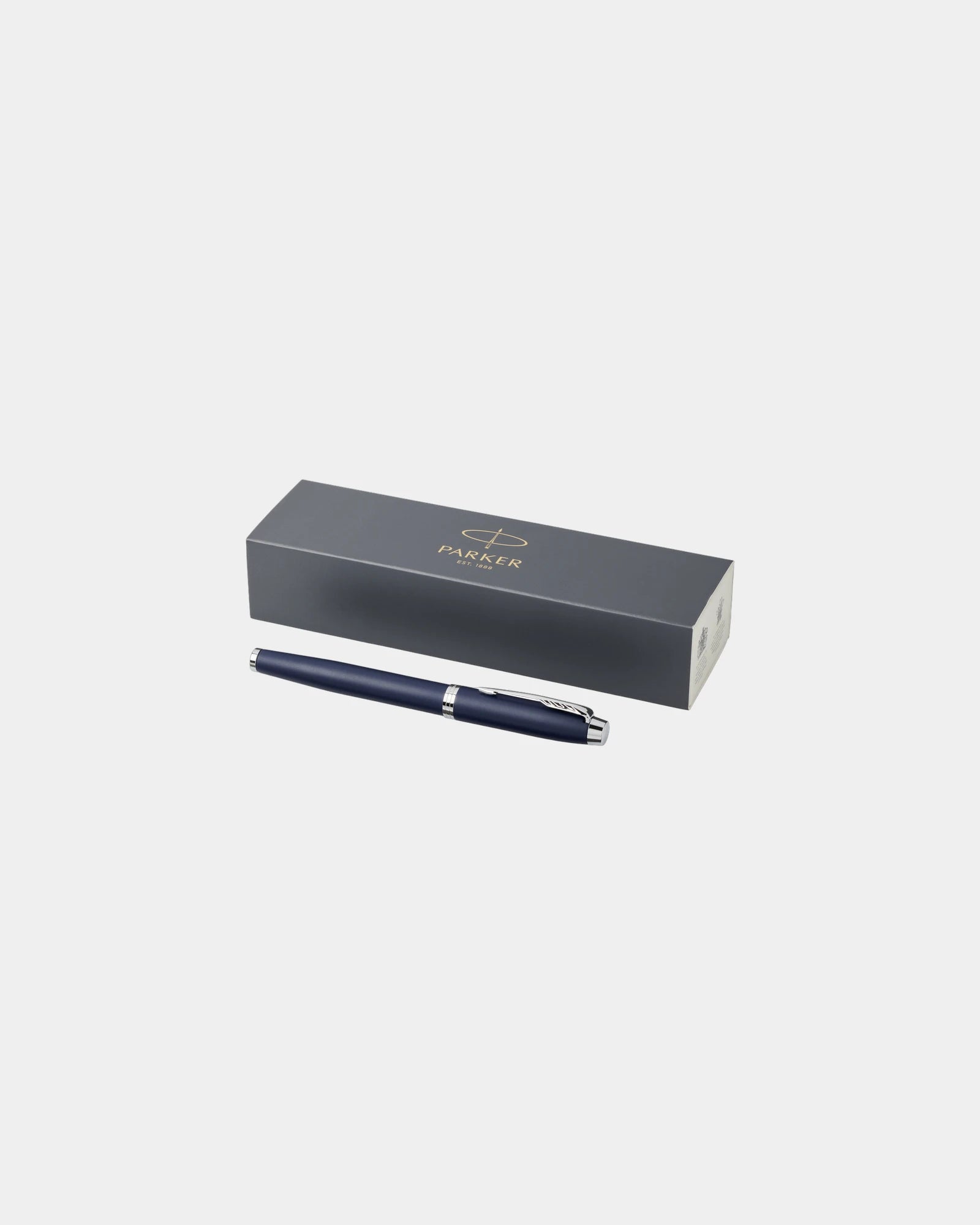 Stylo roller inox Parker IM à personnaliser - Bleu