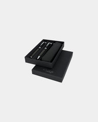 Parure de stylos métal éco LUXE Carbon à personnaliser - Noir