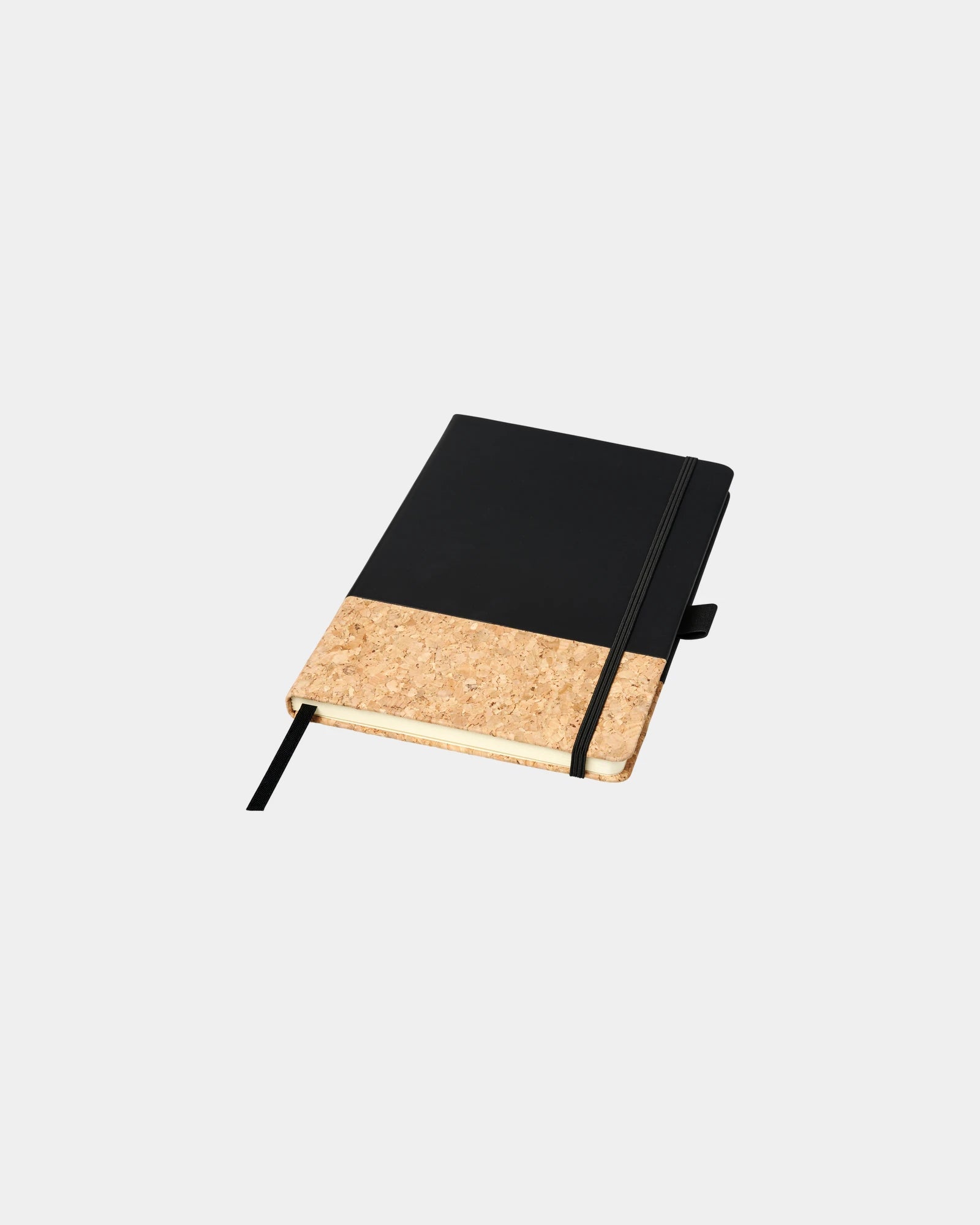 Carnet A5 liège et PU à personnaliser - Noir