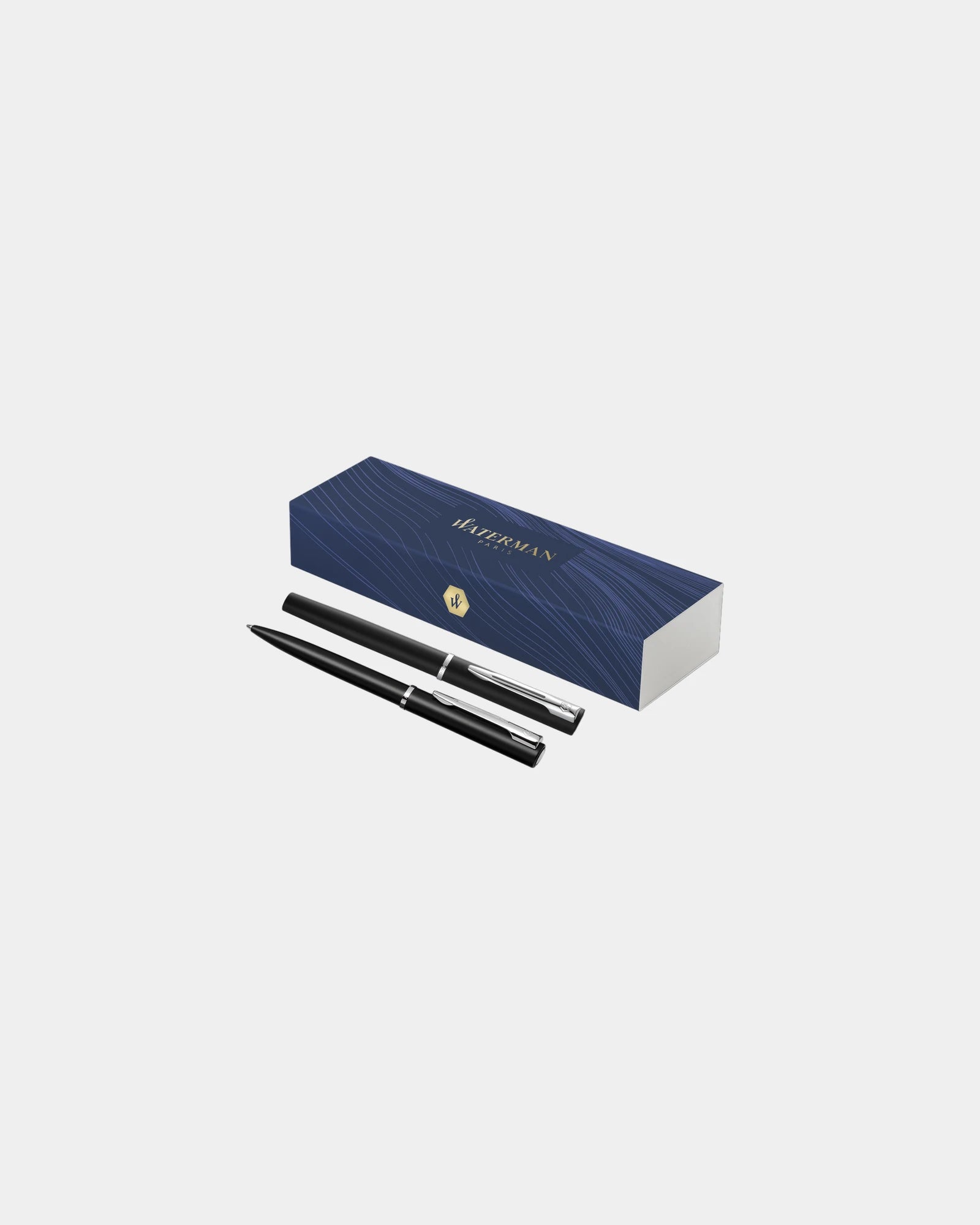 Parure de stylos métal Waterman Allure à personnaliser - Noir