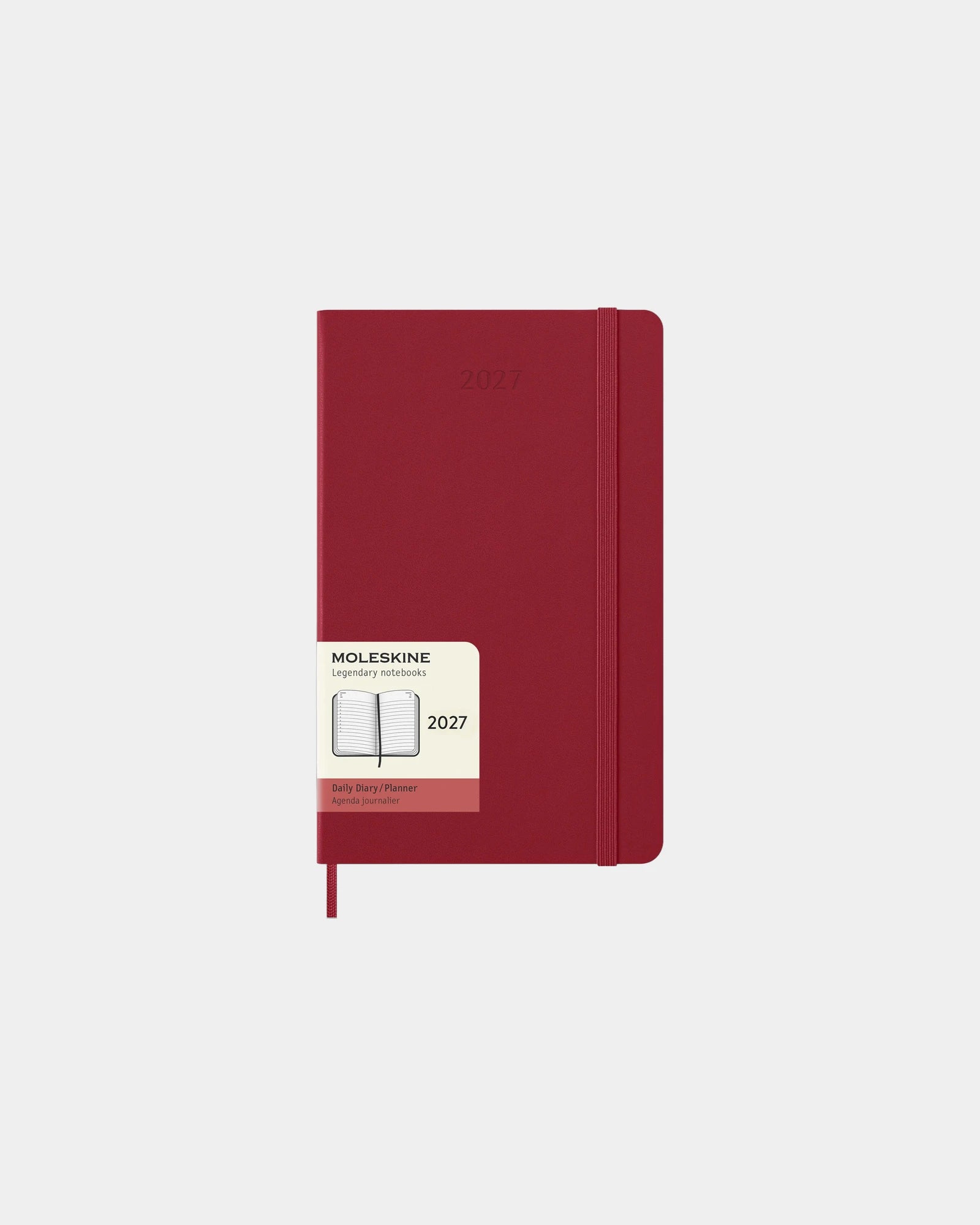 Agenda Moleskine quotidien 12 mois à personnaliser - Rouge Écarlate