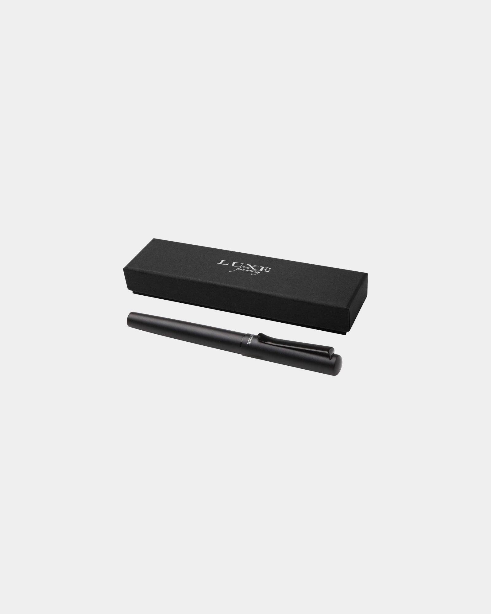 Stylo plume aluminium recyclé Lucetta à personnaliser - Noir