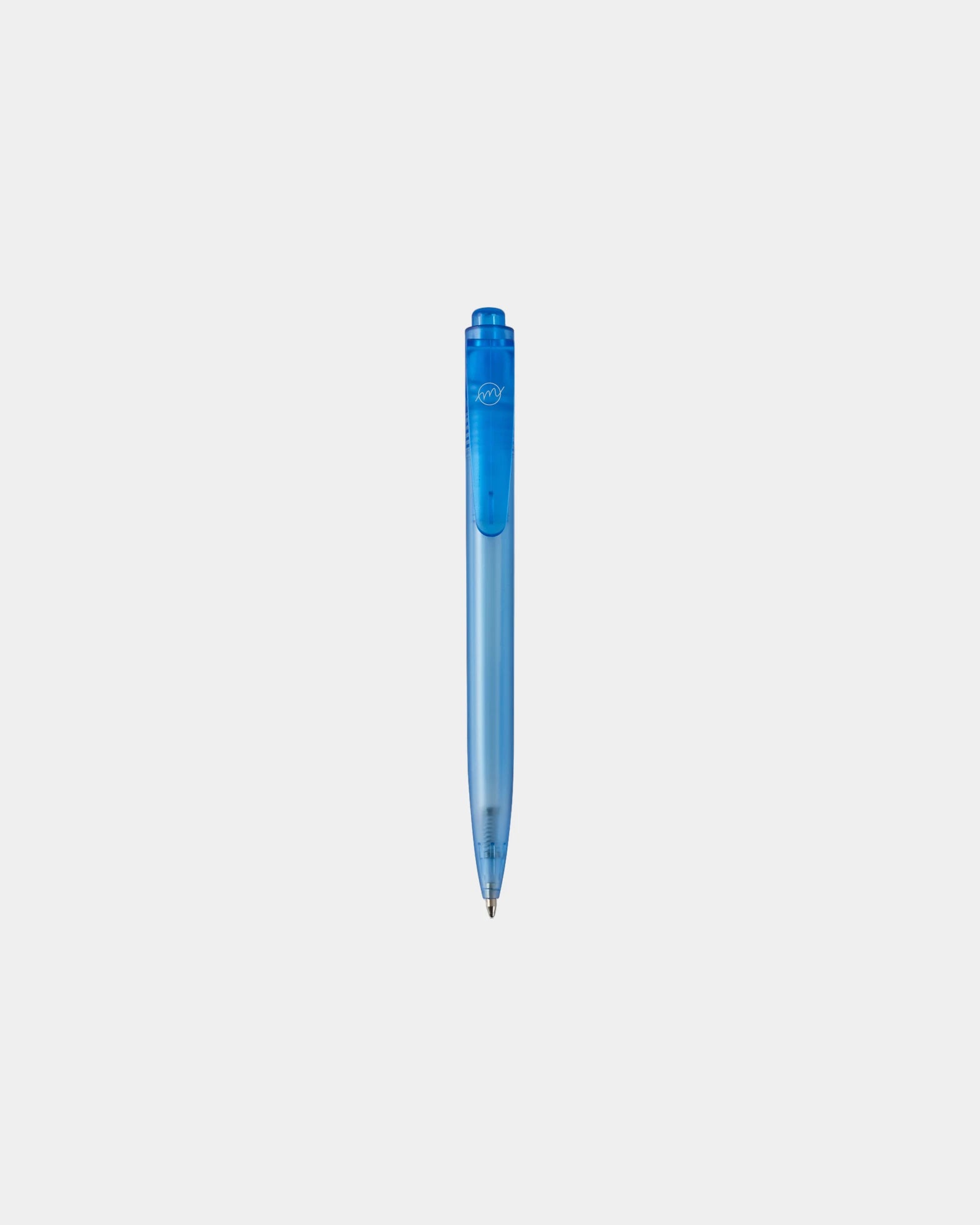Stylo bille plastique recyclé Thalaasa à personnaliser - Bleu