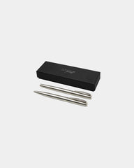 Ensemble de stylos acier inoxydable recyclé à personnaliser - Argent