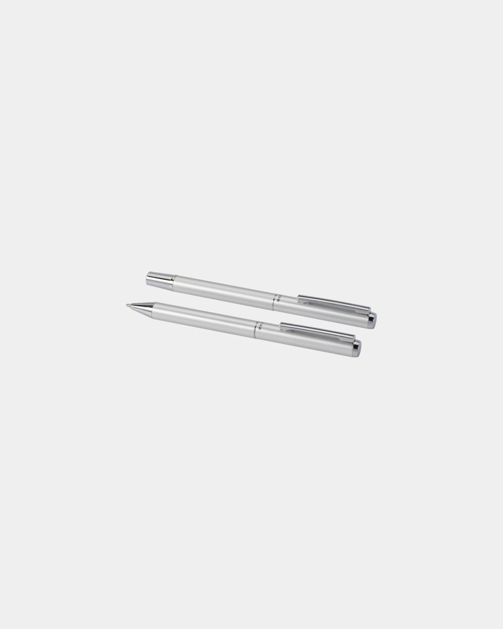 Ensemble-cadeau stylo bille et roller aluminium recyclé à personnaliser - 2