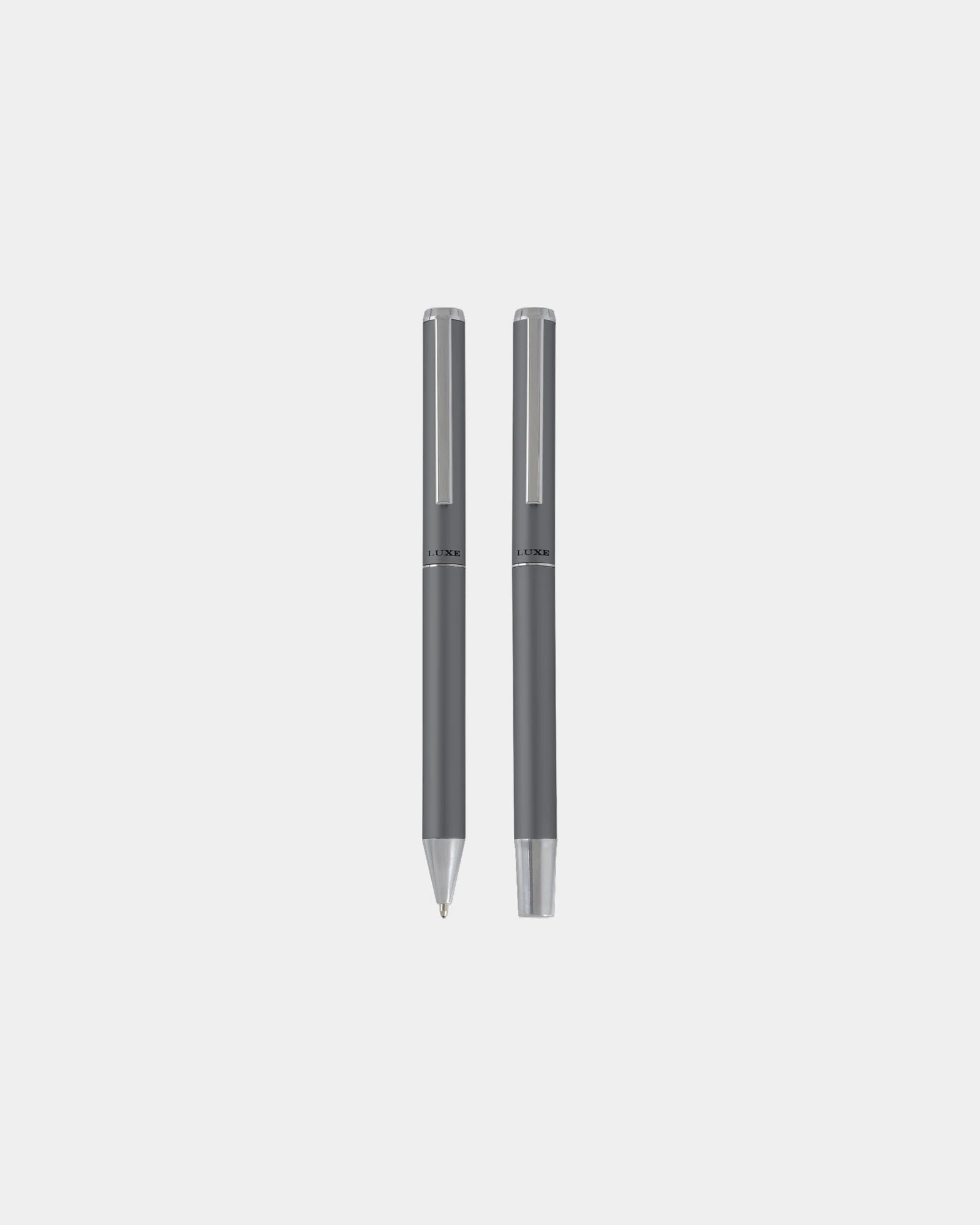 Ensemble-cadeau stylo bille et roller aluminium recyclé à personnaliser - 3