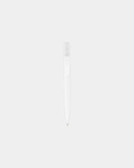 Stylo bille plastique recyclé Thalaasa à personnaliser - Blanc Transparent