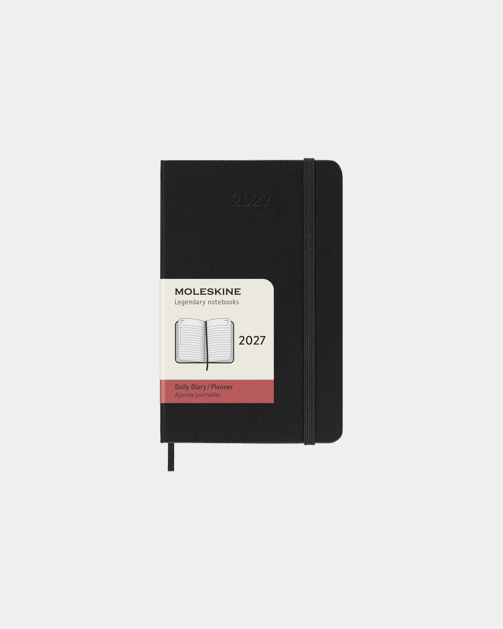 Agenda de poche quotidien Moleskine 12 mois à personnaliser - Noir