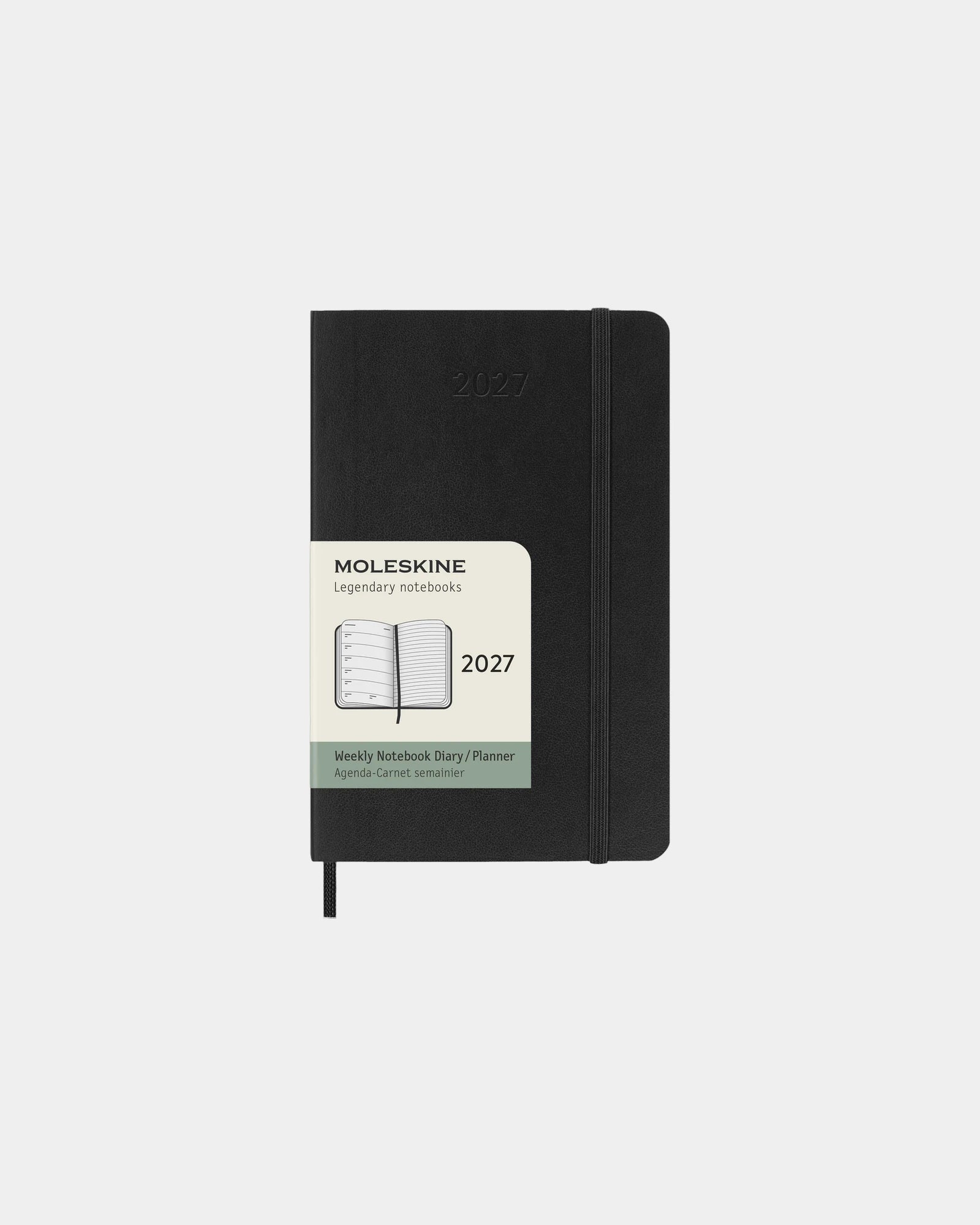 Agenda de poche hebdomadaire Moleskine à personnaliser - Noir