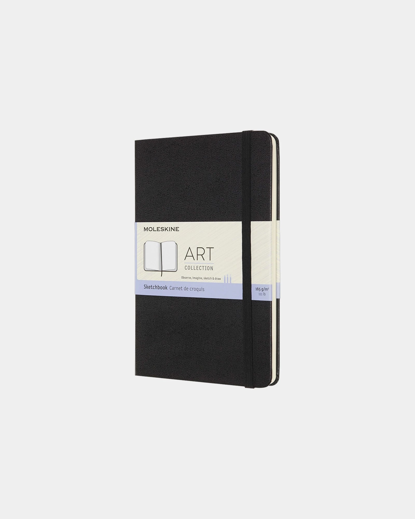 Carnet de croquis moyen Moleskine à personnaliser - Noir