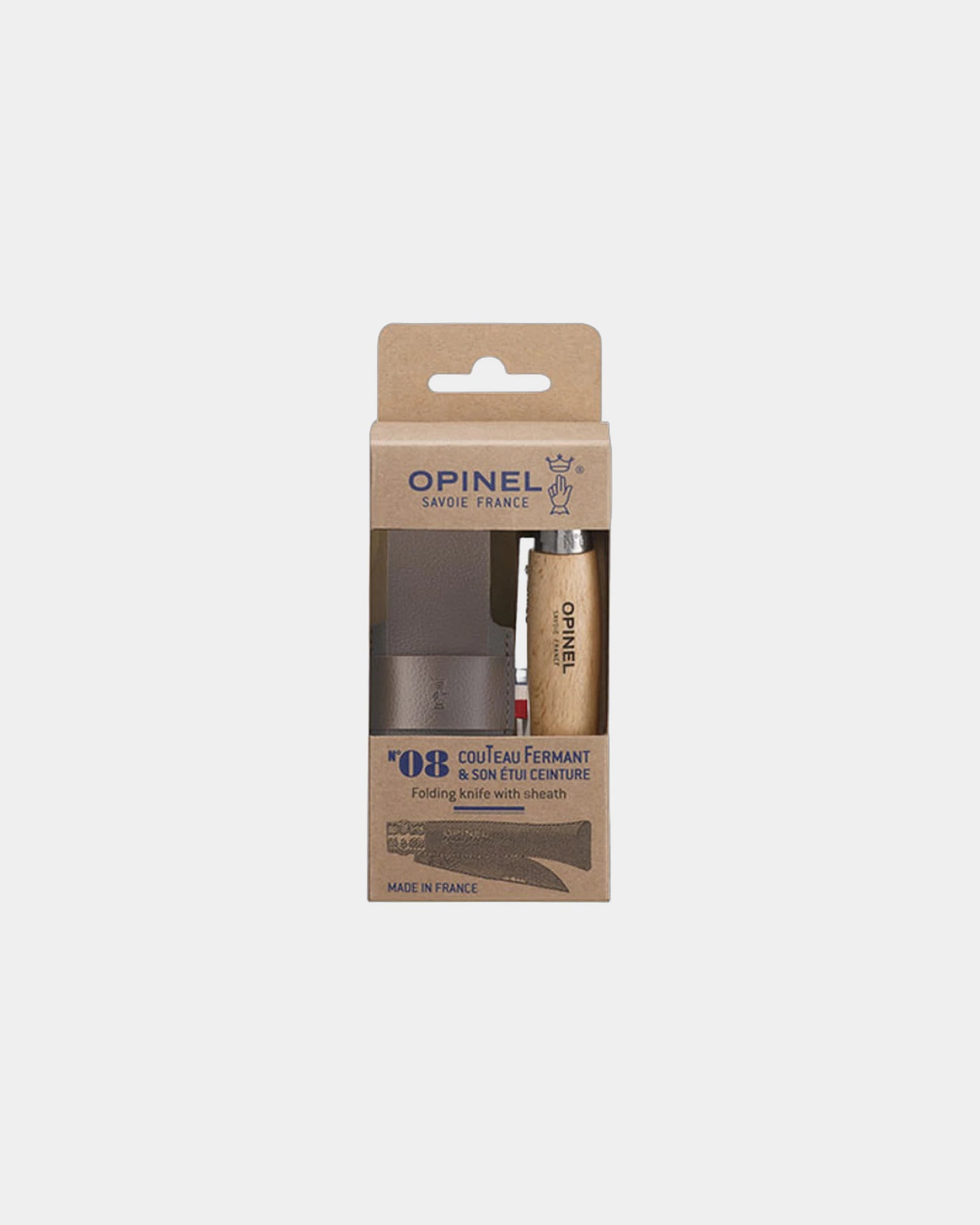 Couteau acier inoxydable Opinel N°08 à personnaliser - Beige