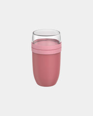 Pot repas isotherme 750+300 ml à personnaliser - Rose
