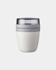 Lunch box plastique Mepal Ellipse 300+120 ml à personnaliser - Blanc