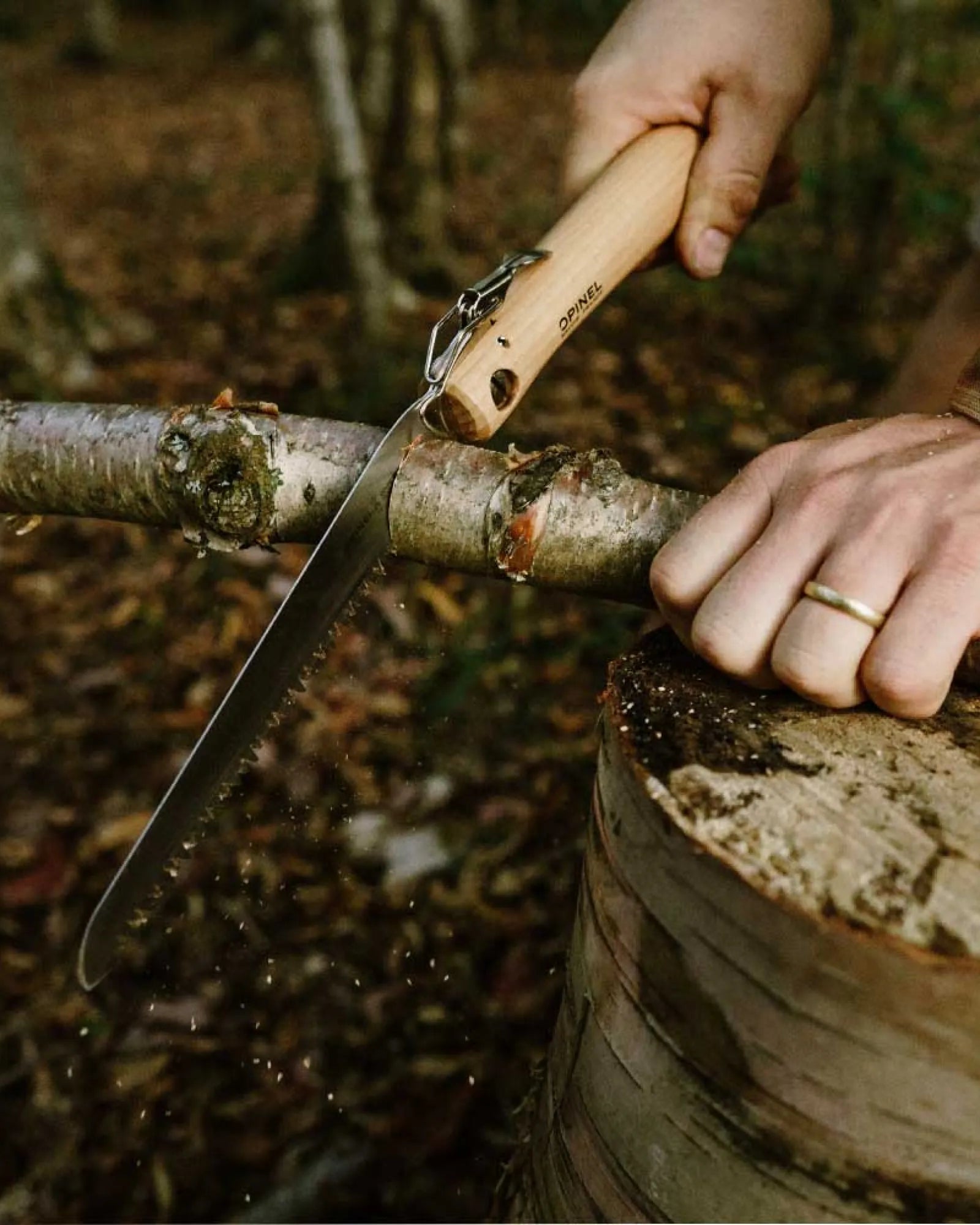 Couteau scie acier carbone Opinel N°18 à personnaliser - 3
