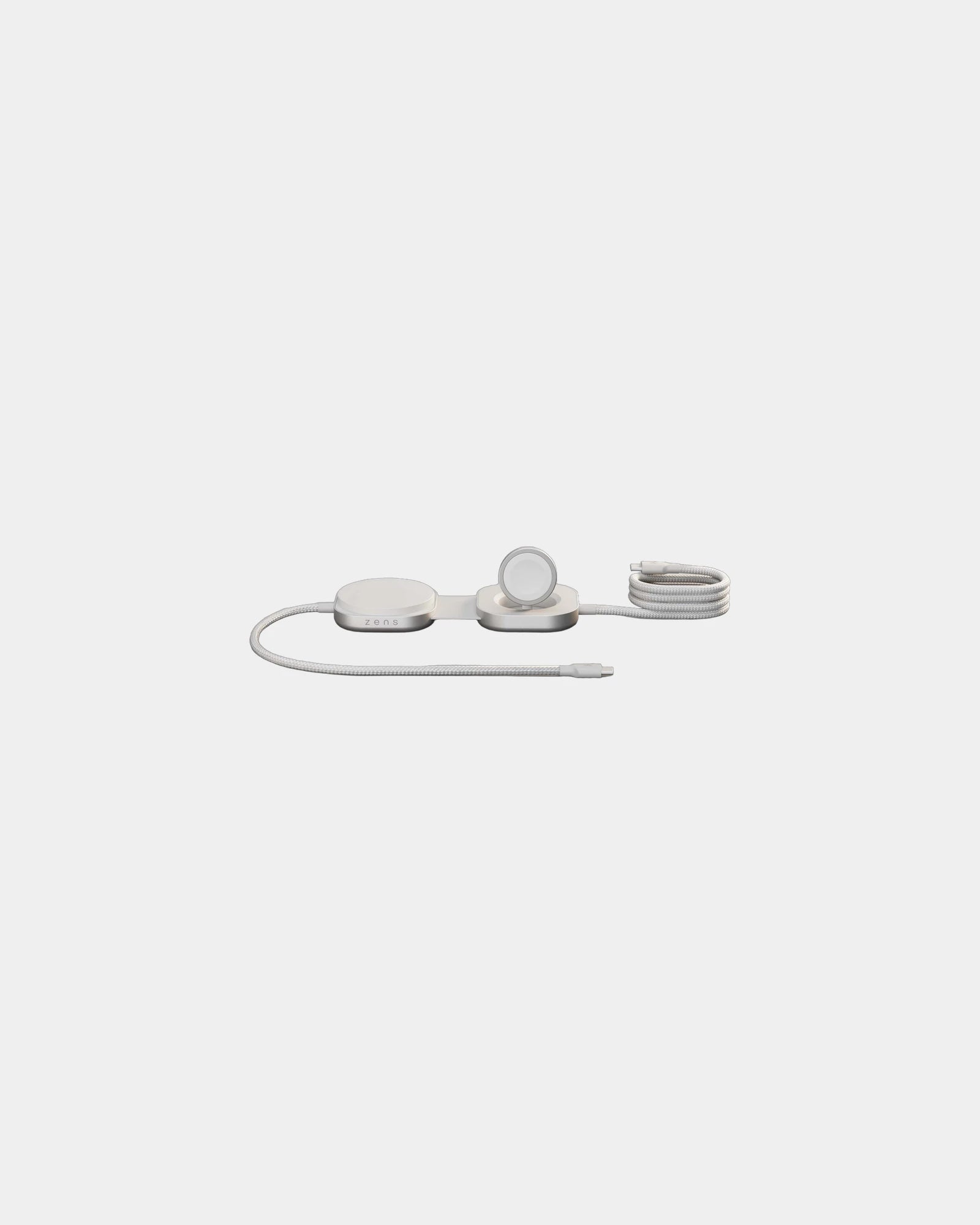 Câble de charge USB-C aluminium Zens Pro 3 à personnaliser - Blanc