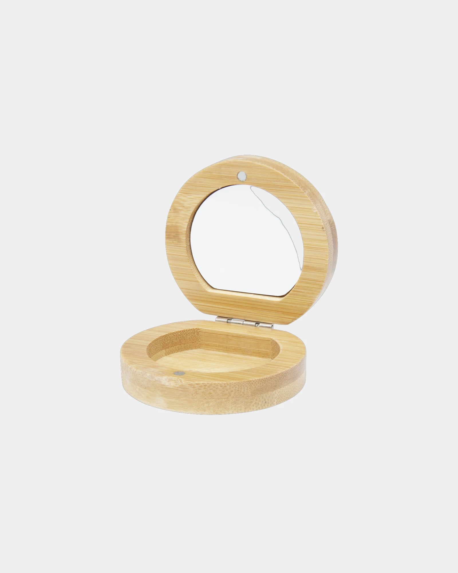 Miroir de poche bambou Afrodit à personnaliser - Naturel