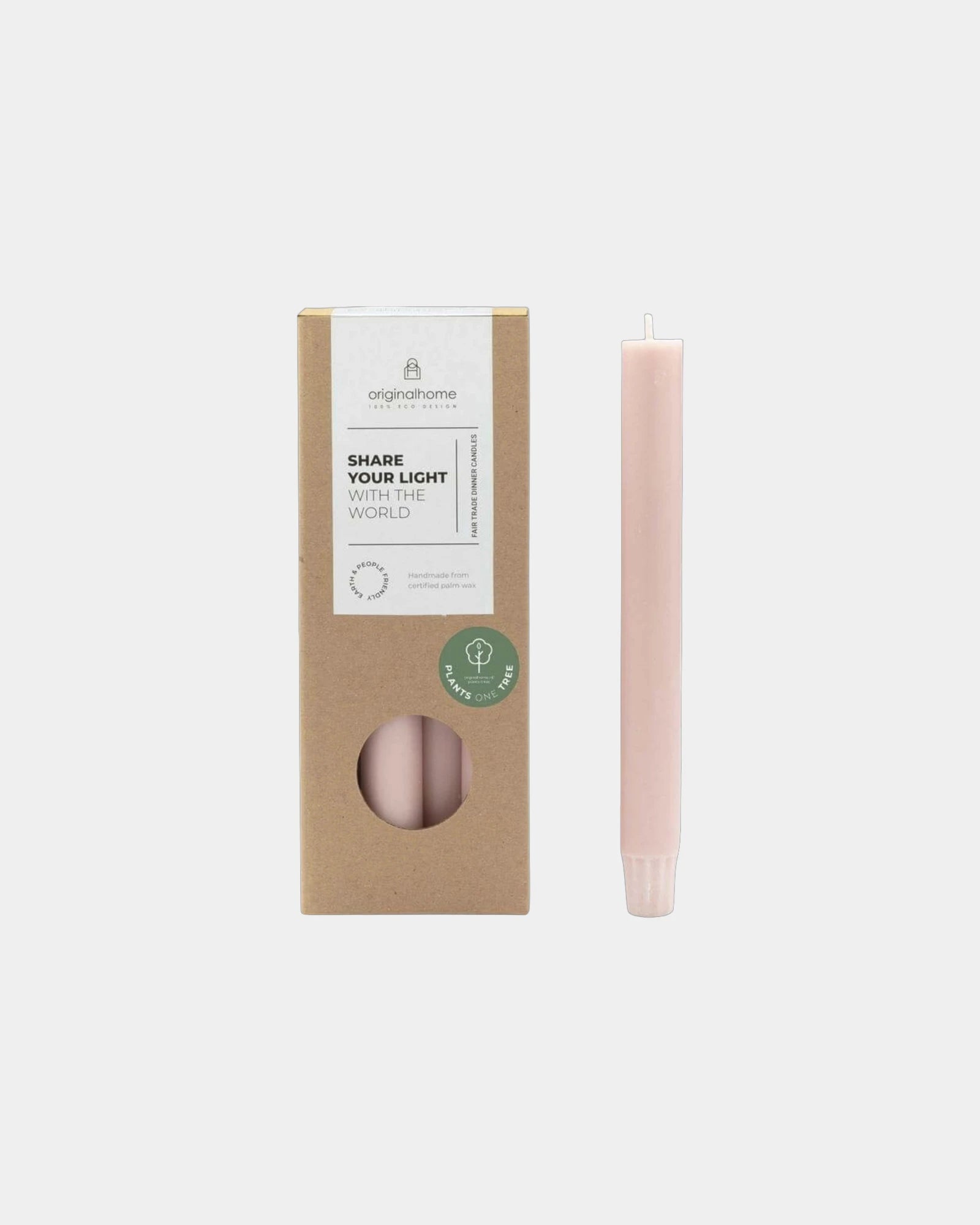 Bougie naturelle Originalhome à personnaliser - Rose Clair