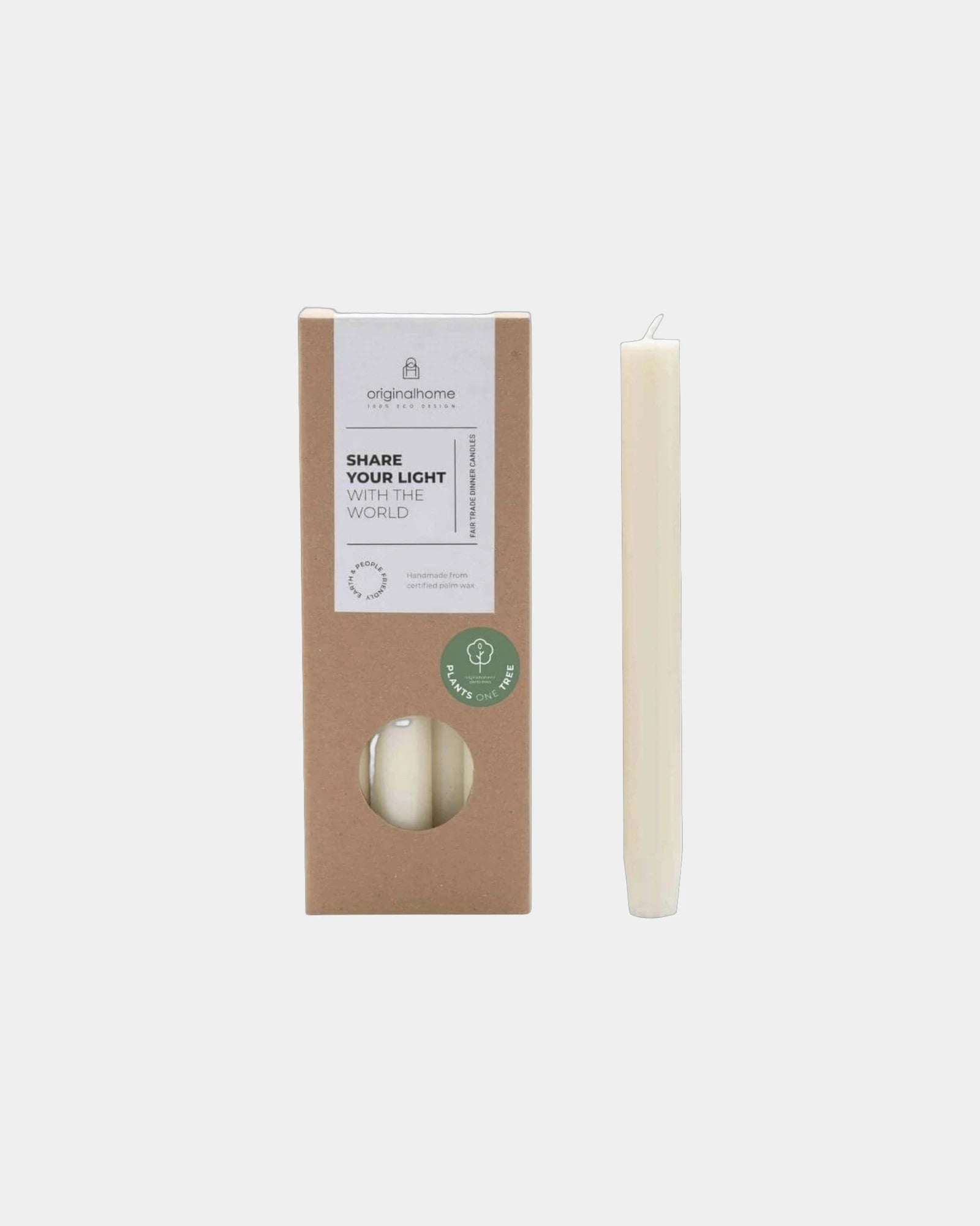 Bougie naturelle Originalhome à personnaliser - Blanc Cassé