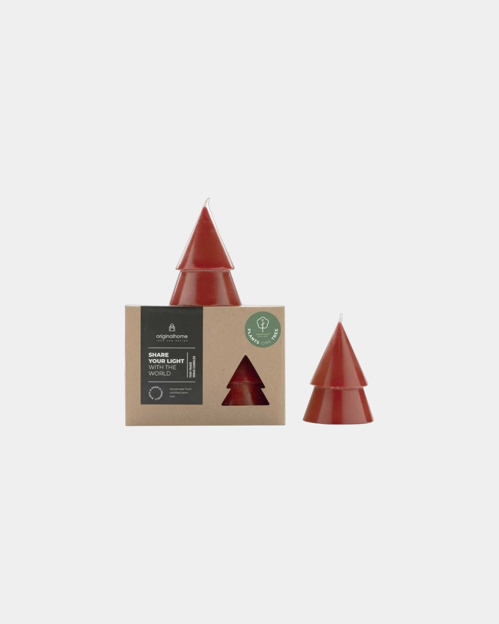 Bougie naturelle Originalhome format moyen à personnaliser - Rouge