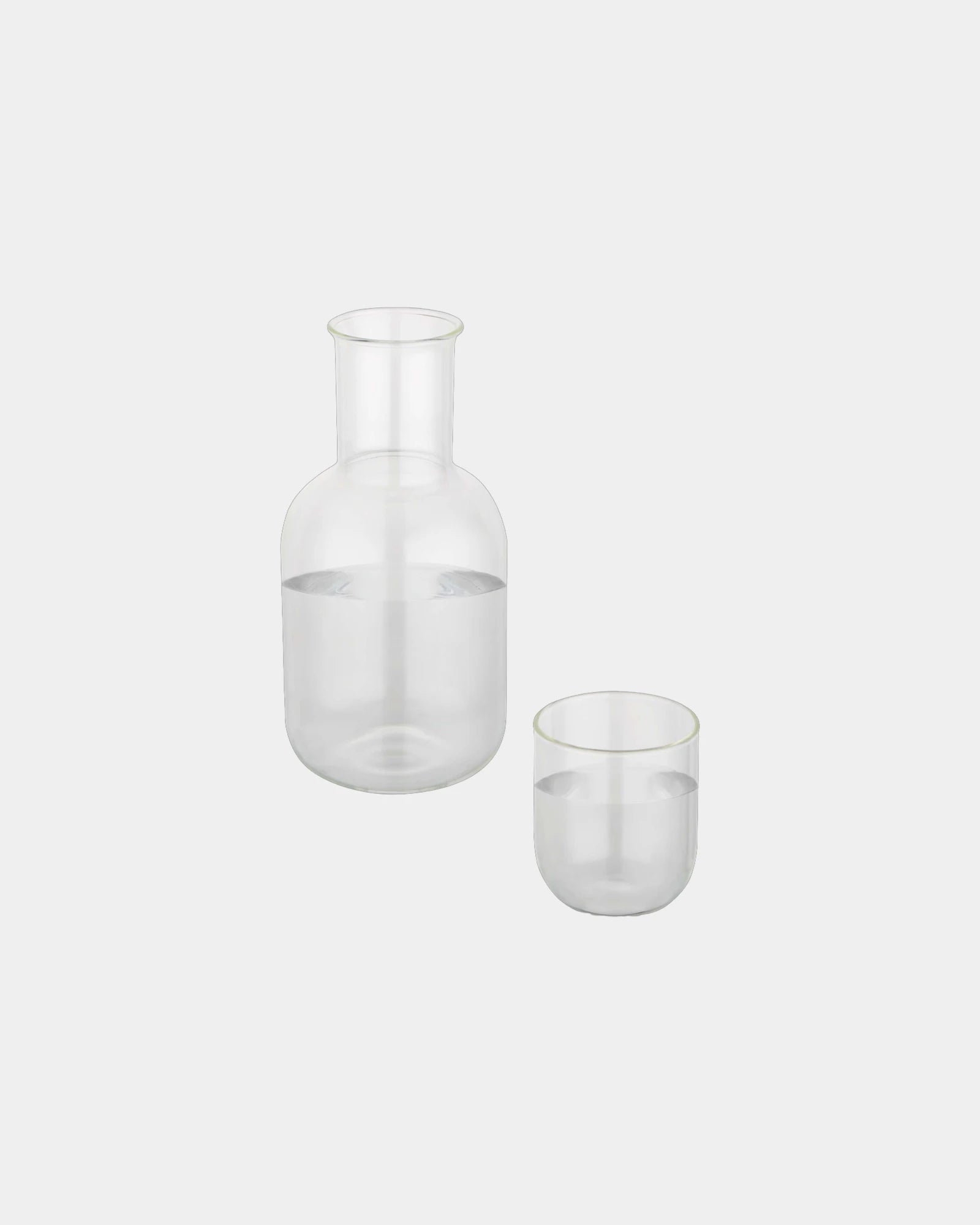 Ensemble carafe et tasse en verre à personnaliser - Translucide