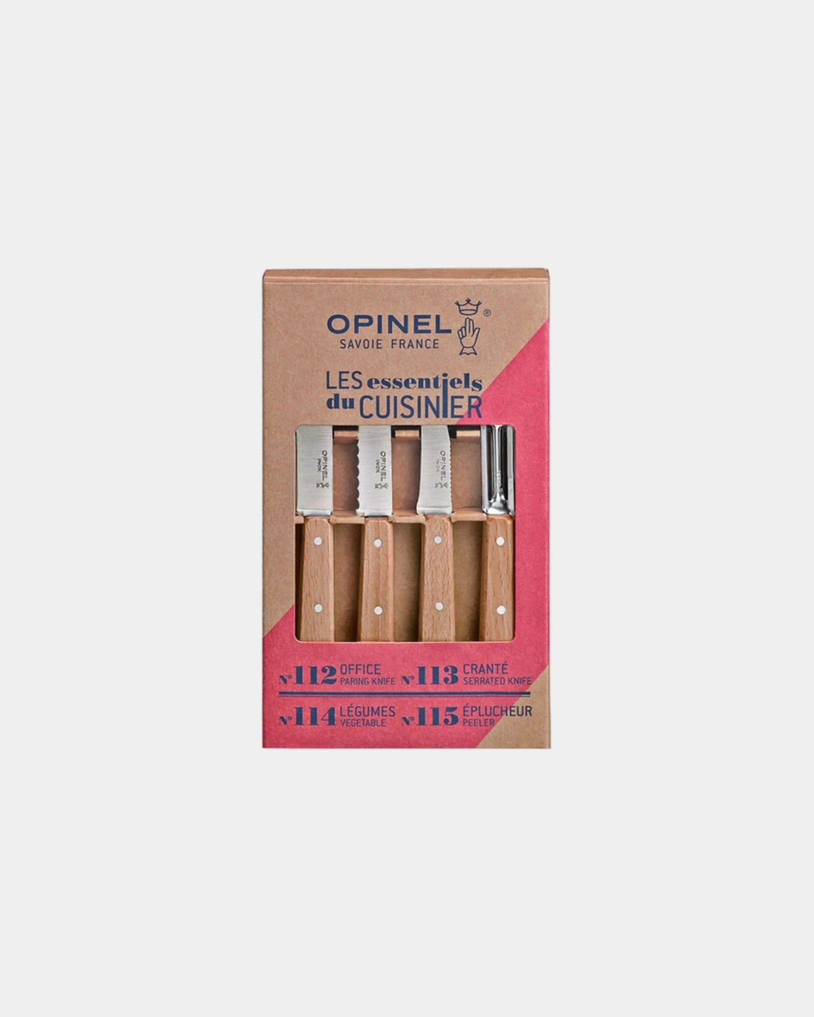 Coffret de couteaux bois Opinel Les Essentiels à personnaliser - Beige