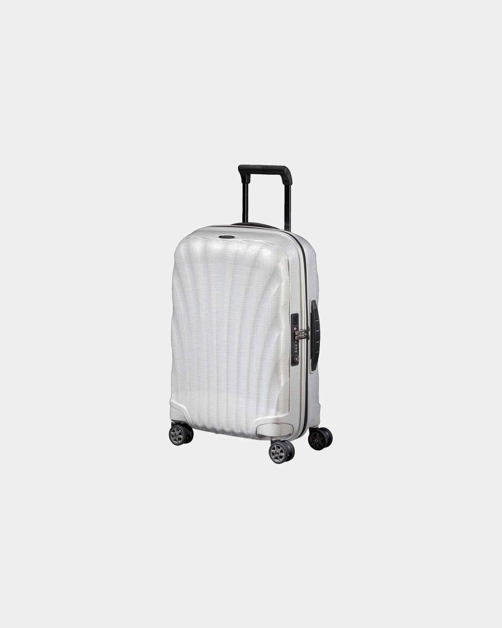 Valise rigide extensible Samsonite C-LITE 55 cm à personnaliser - Blanc