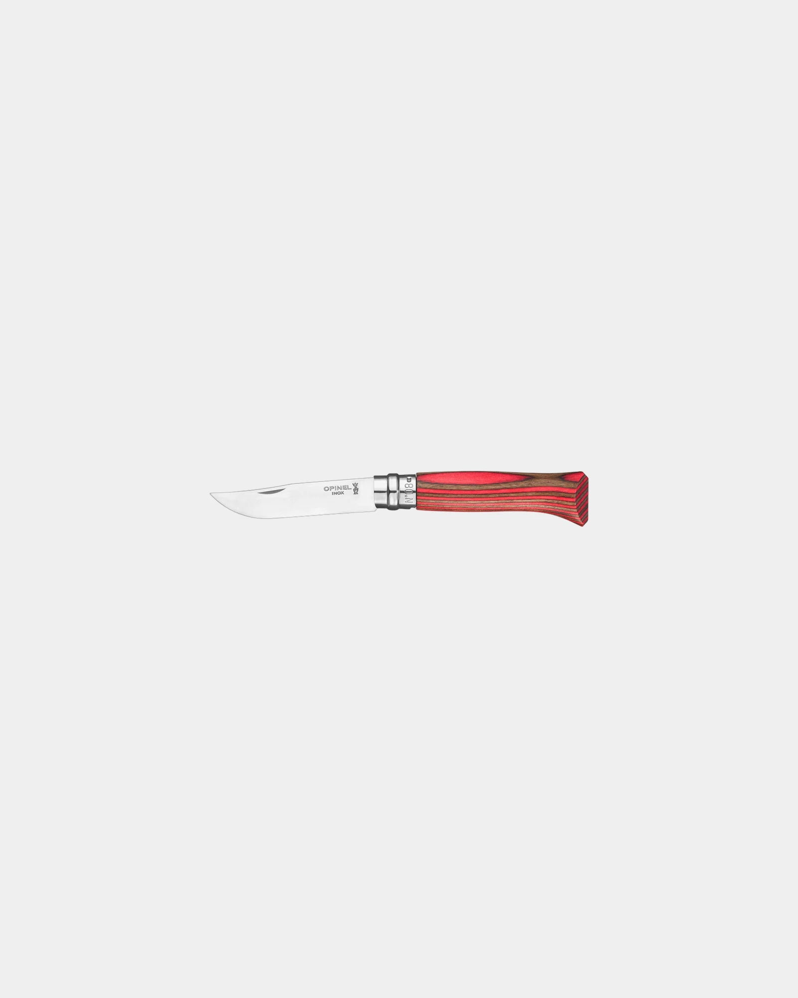 Couteau acier au carbone Opinel N°02 Carbone à personnaliser - Red