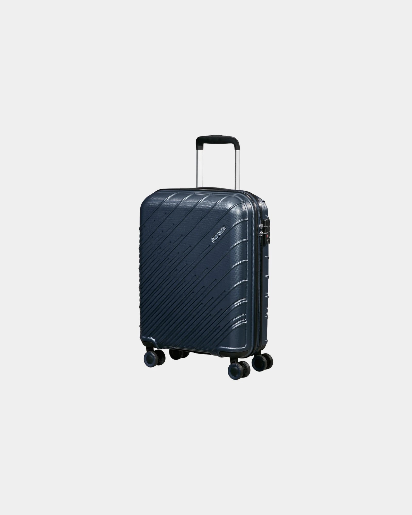 Valise 4 roues polyester recyclé American Tourister à personnaliser - Bleu Marine