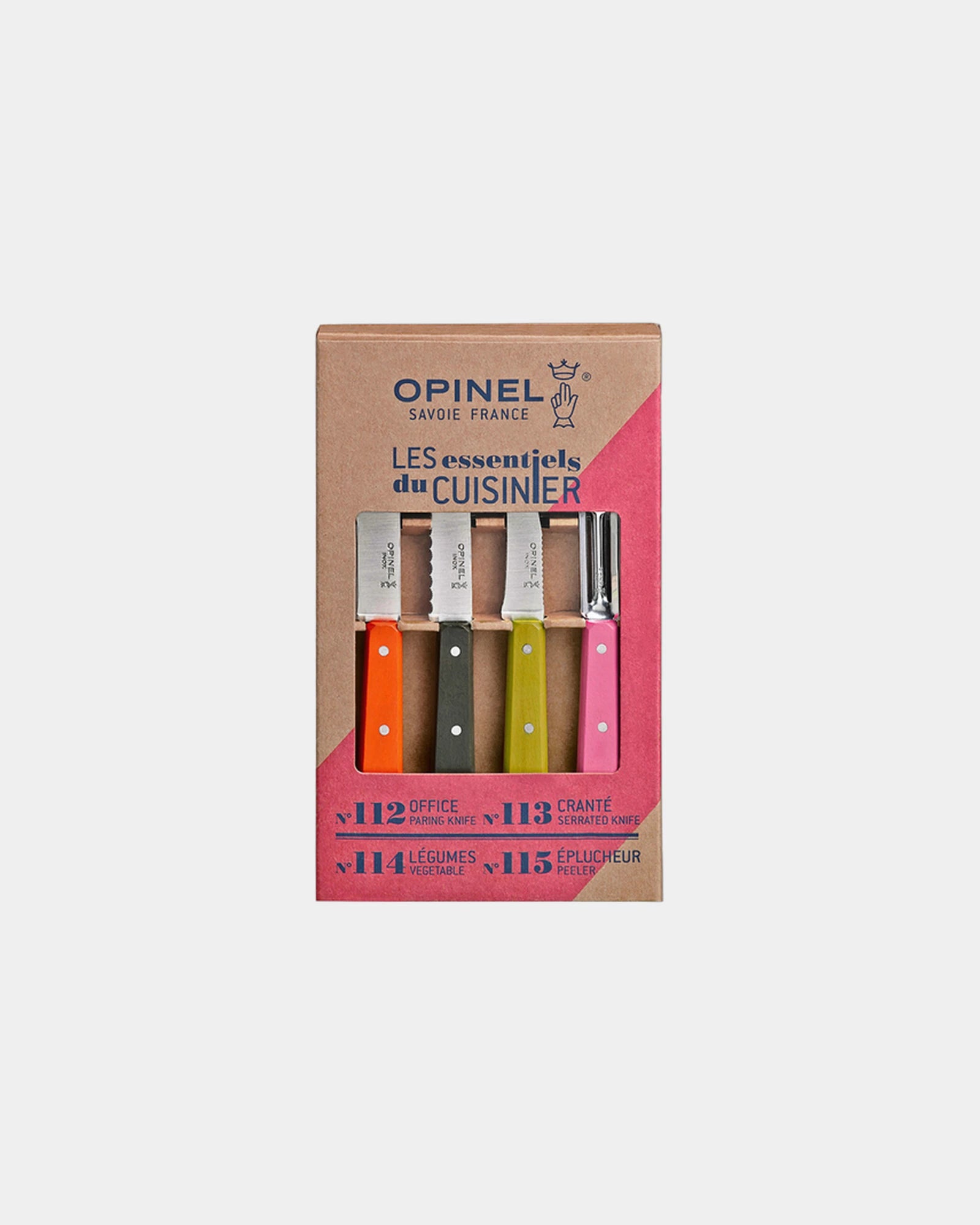 Coffret inox Opinel Les Essentiels Fifties à personnaliser - Orange