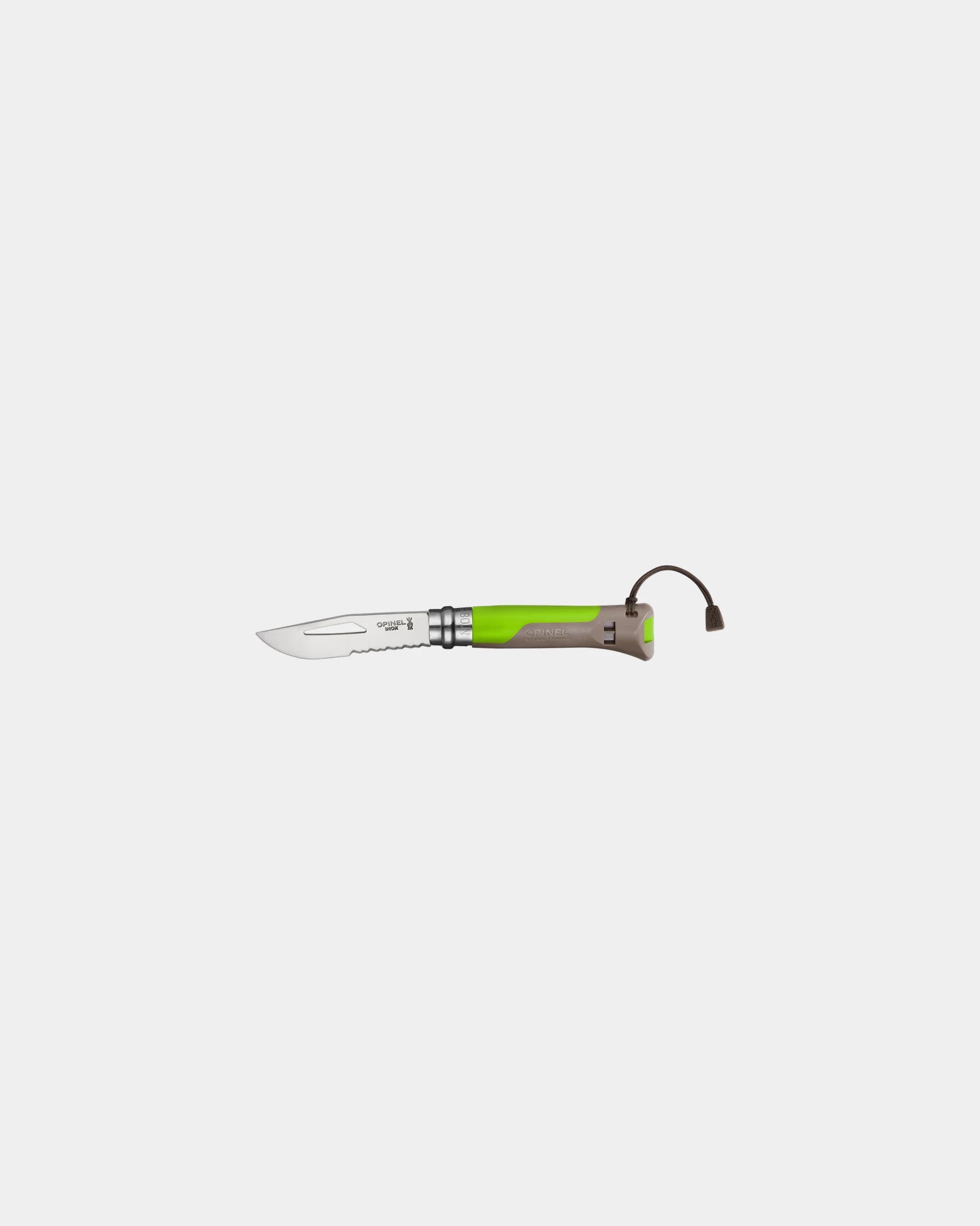 Couteau acier inoxydable Opinel N°08 Outdoor à personnaliser - Green
