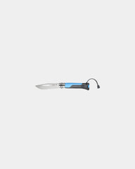 Couteau acier inoxydable Opinel N°08 Outdoor à personnaliser - Blue