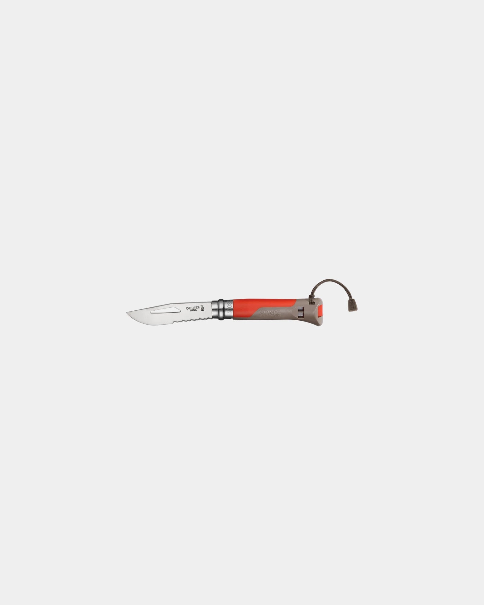 Couteau acier inoxydable Opinel N°08 Outdoor à personnaliser - Red