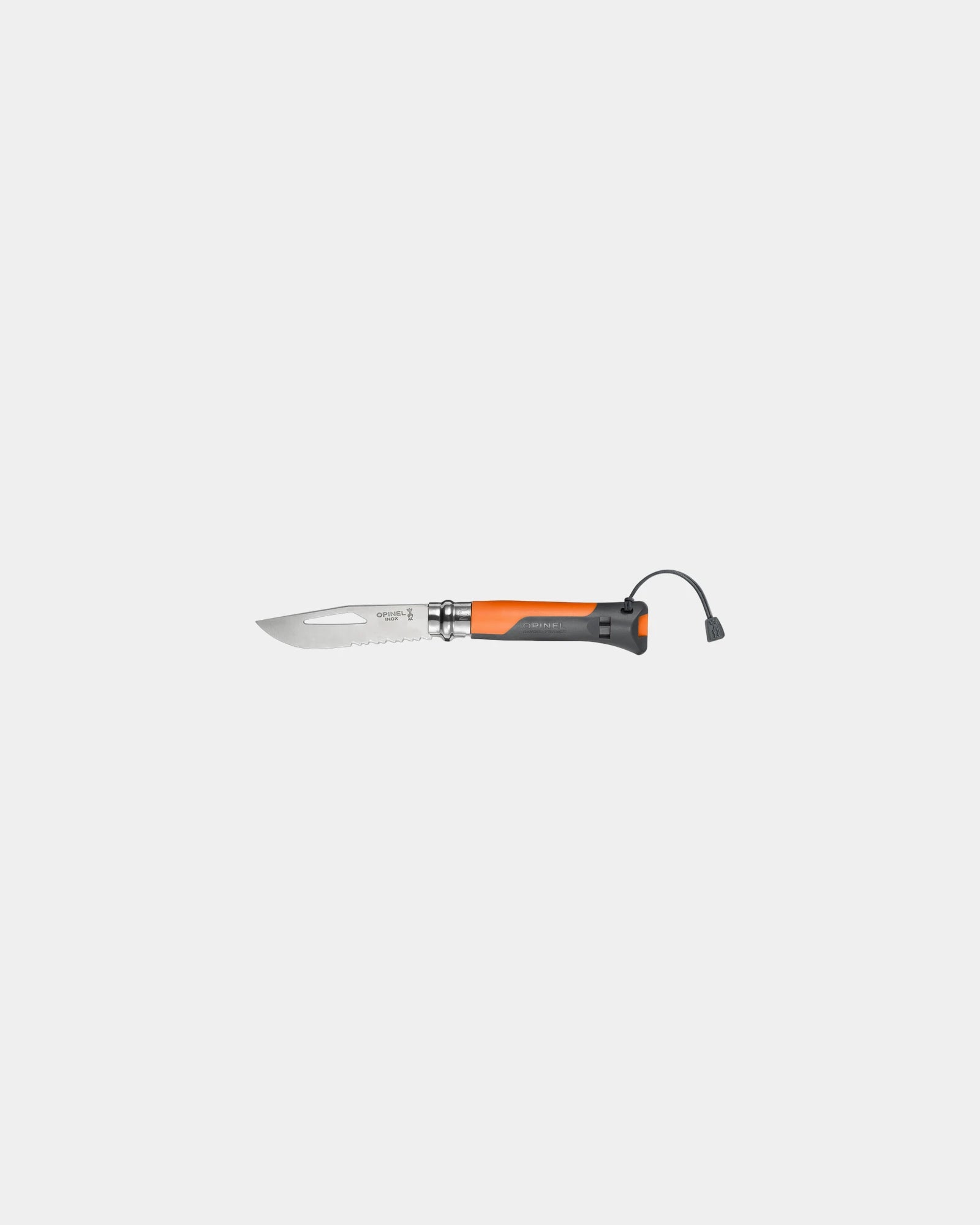 Couteau acier inoxydable Opinel N°08 Outdoor à personnaliser - Orange